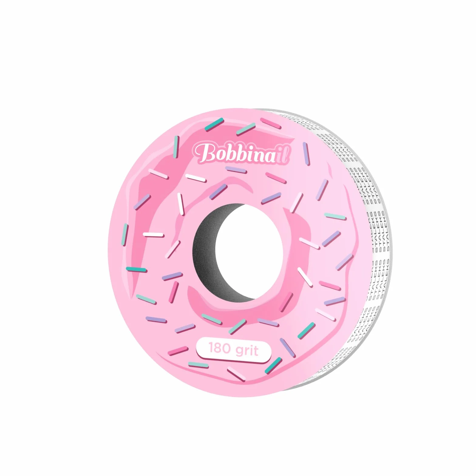 STALEKS PRO BOBBINAIL Rouleau de lime blanche adhésive recharge jetable 6 m Grain 180 Expert