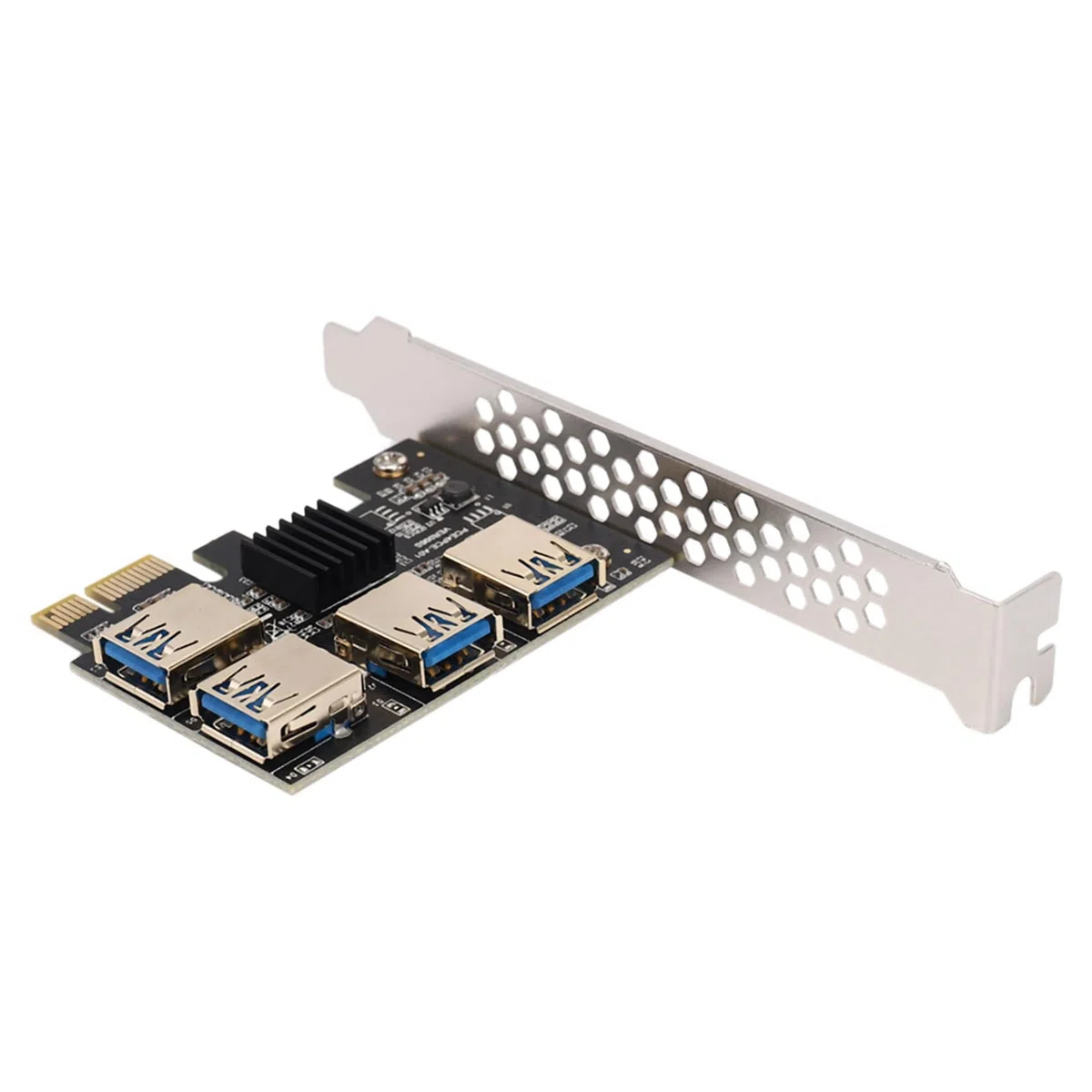 10X Nouveau 4 Ports PCIe Carte D'Adaptation Riser PCI-E 1X A 4 USB 3.0 PCI-E Rabbet GPU Riser Extendeur ETH Externe Fente Multiplicateur