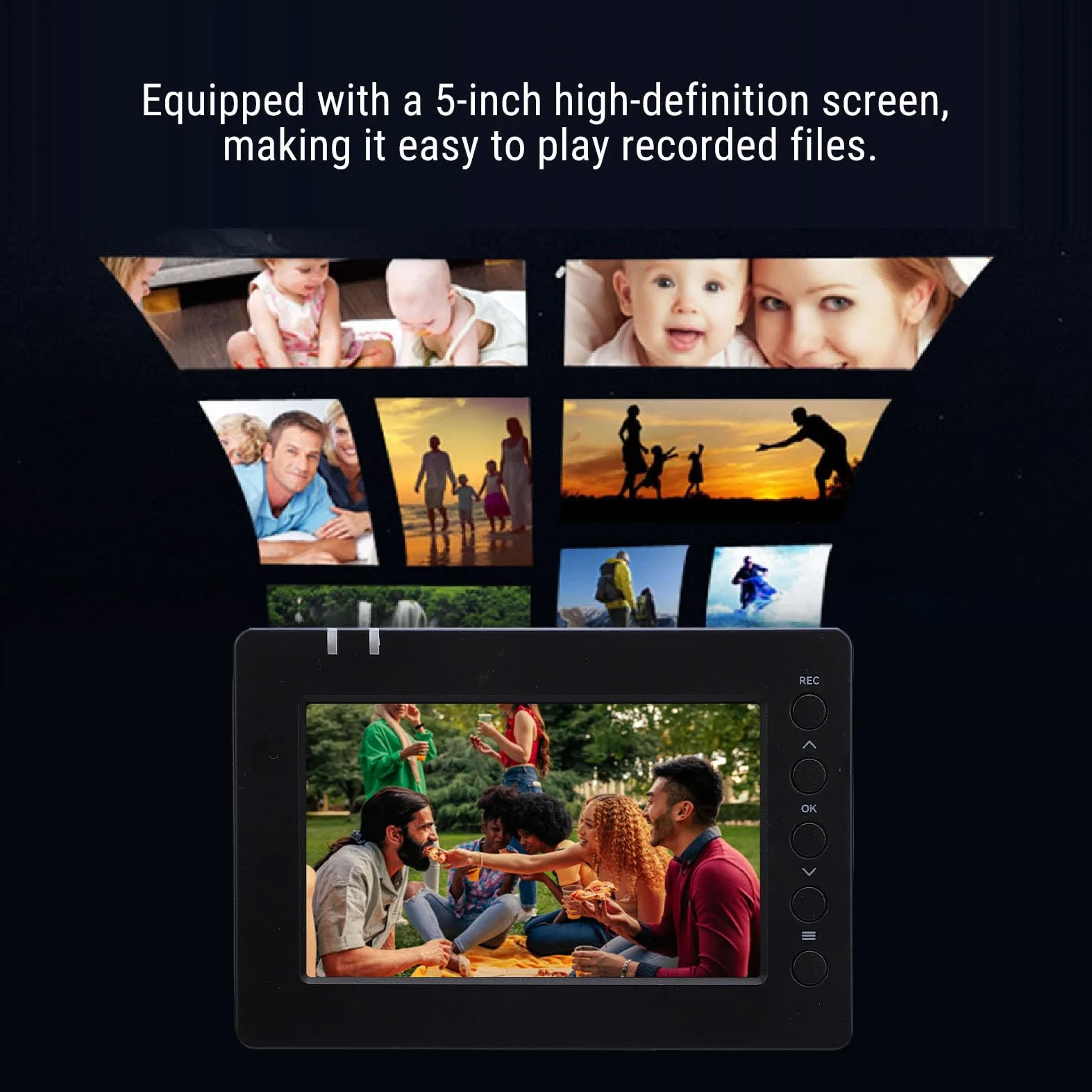 Boîte Vidéo, Convertisseur Vidéo vers Numérique de Carte Externe 4K, Convertisseur d'écran 5 Pouces avec Consoles et Caméras Compatibles, Prise en Charge de la Lecture et de