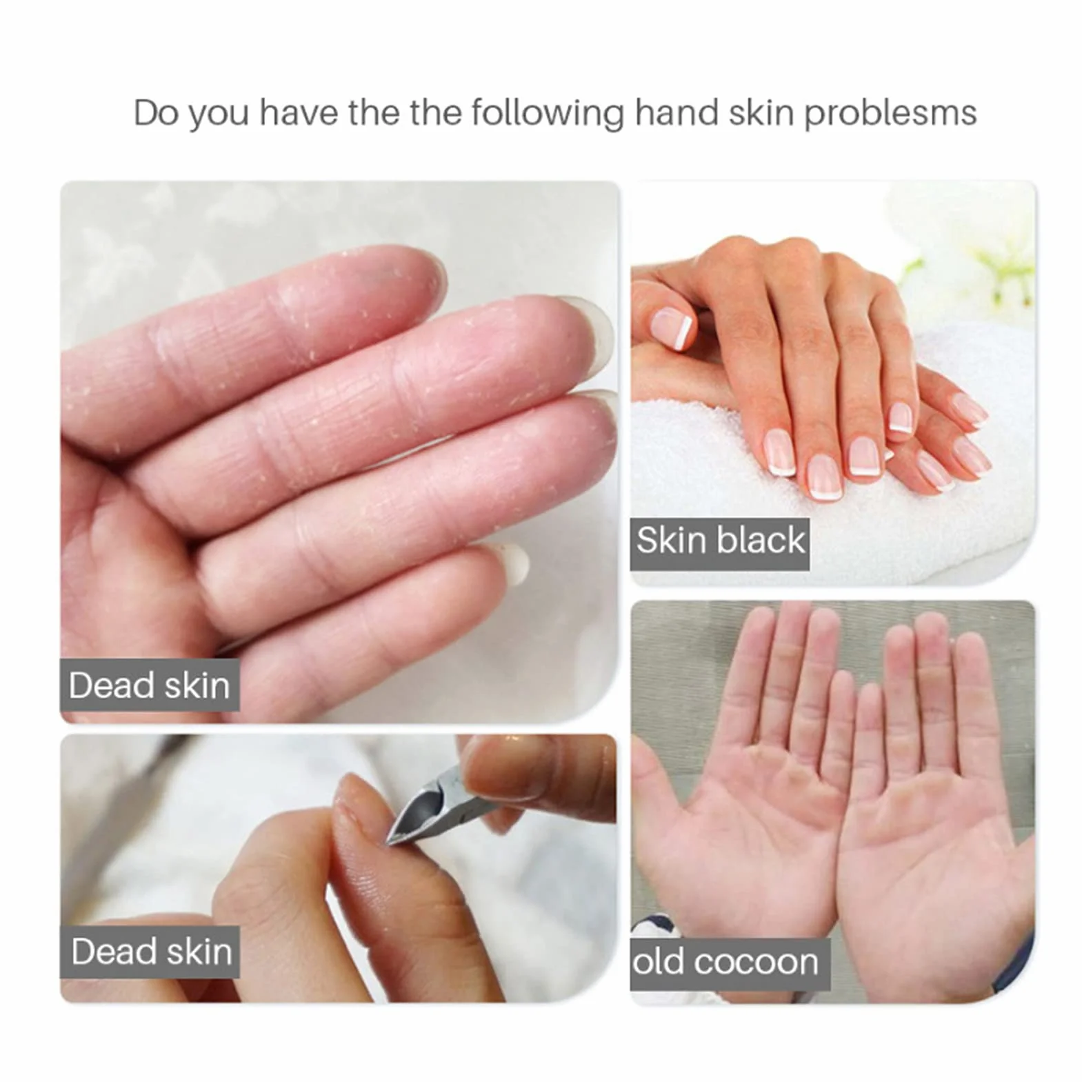 Masque Peeling pour les Mains 5Pcs Hydratants à la Lavande Réparation Mains Sèches et Rugueuses