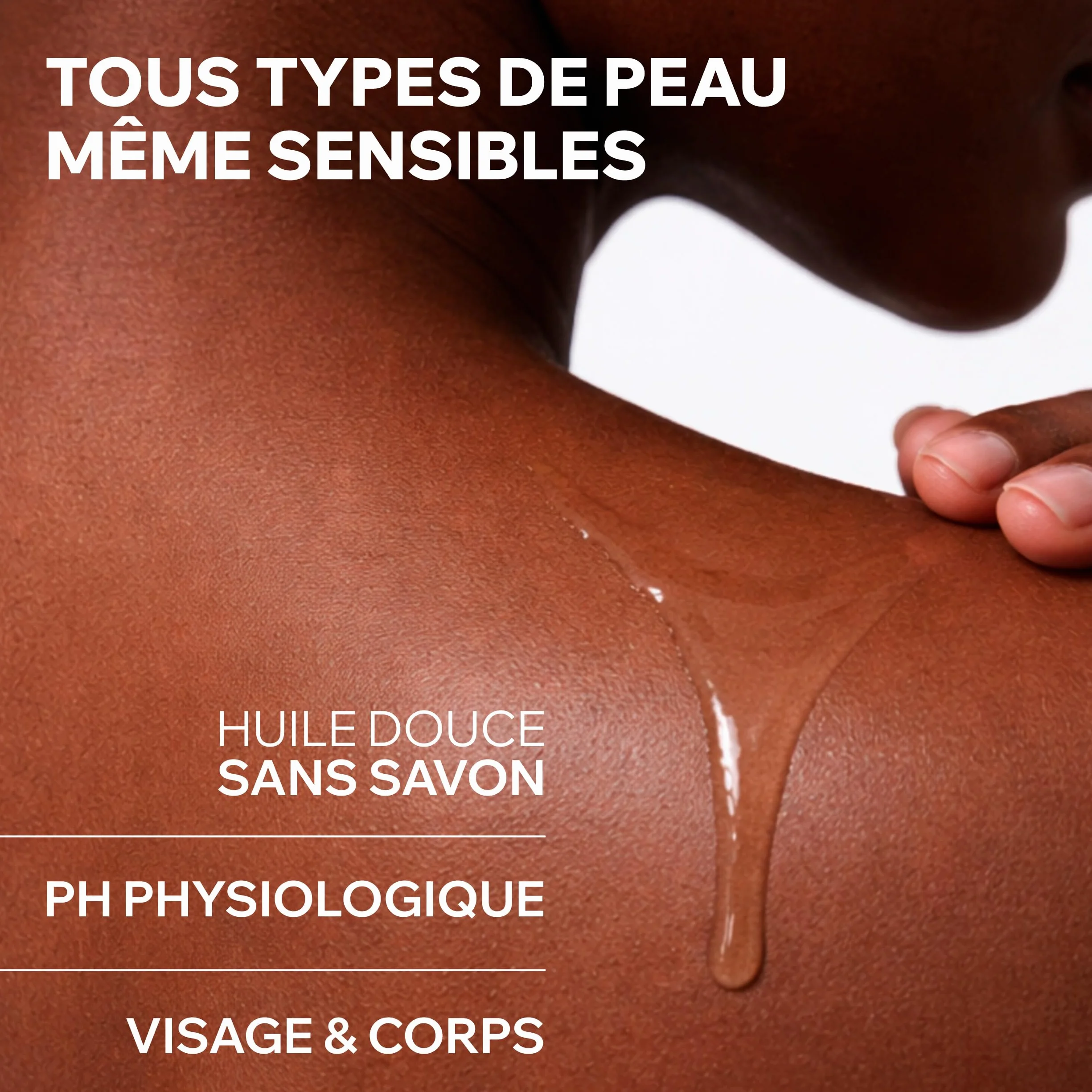 Uriage Derm-Phy Huile de Douche 1L - Nettoyant Visage, Corps - Peaux Sèches, Sensibles - 25% Glycérine - pH Physiologique - Sans Savon