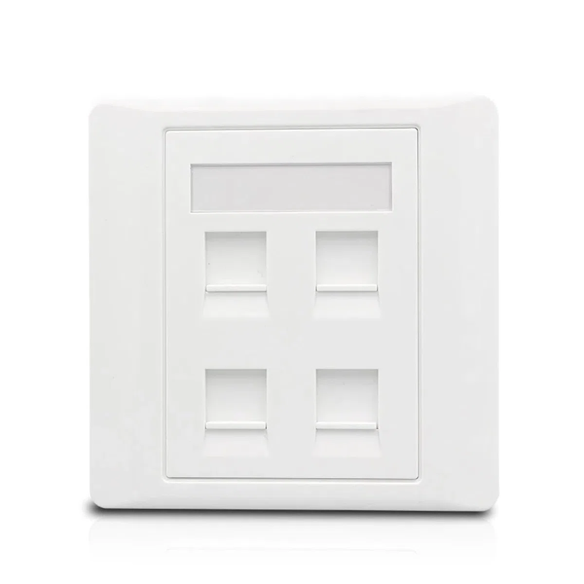 Prise RJ45 CAT8 4 ports, vitesse réseau 40 Gbit/s 2000 MHz, panneau mural Internet CAT.8 4 broches, blanc