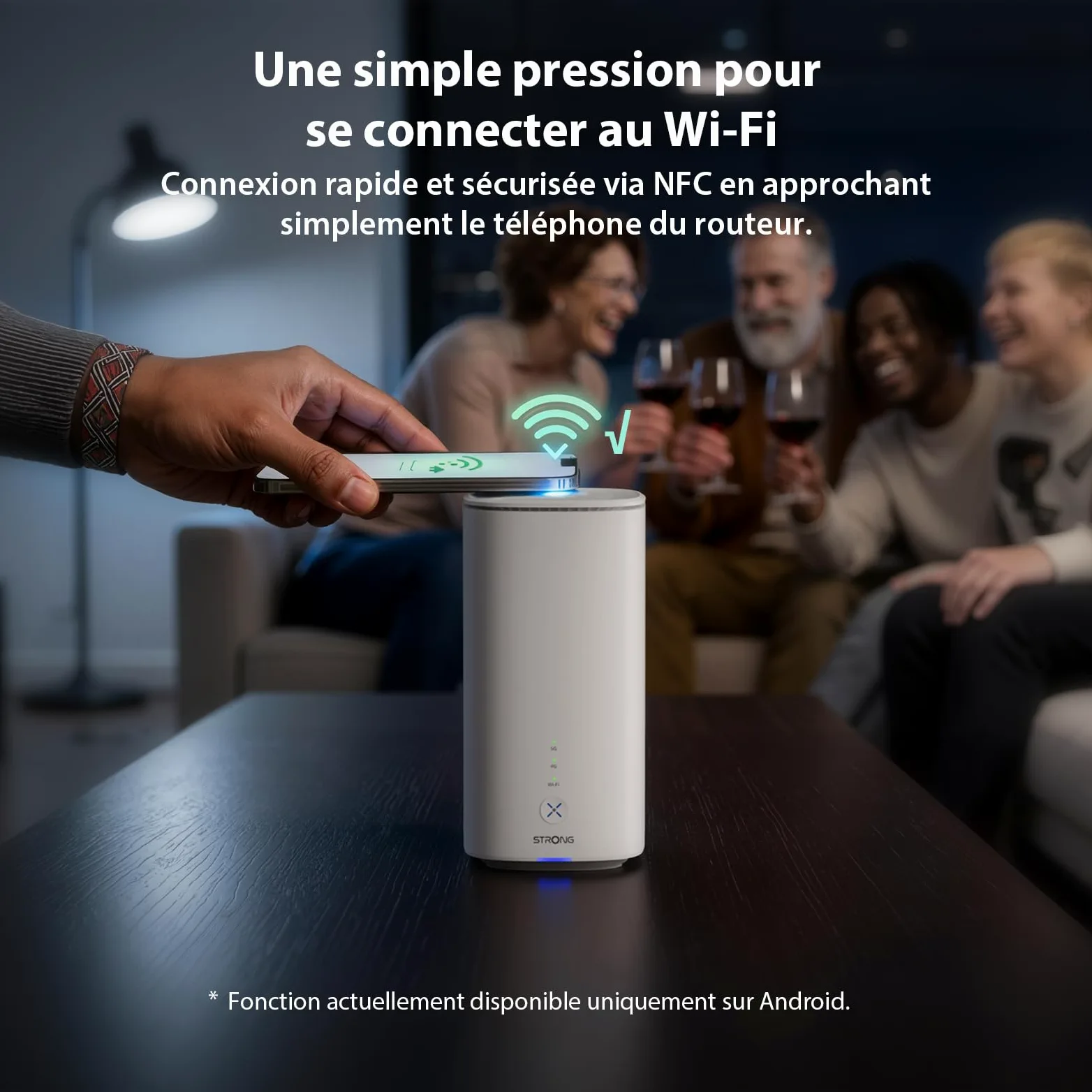 Strong Routeur 5G avec Carte SIM, Routeur WiFi 7 BE3600 Double Bande, Modem 5G jusqu'à 3,2 Gbps, Gigabit LAN/WAN, WAN Backup, NFC One-Touch, Streaming 8K, pour Maison et Bureau | Modem 5G jusqu'à 3,2 Gbps, Gigabit LAN/WAN, WAN Backup, NFC One-Touch, Strea