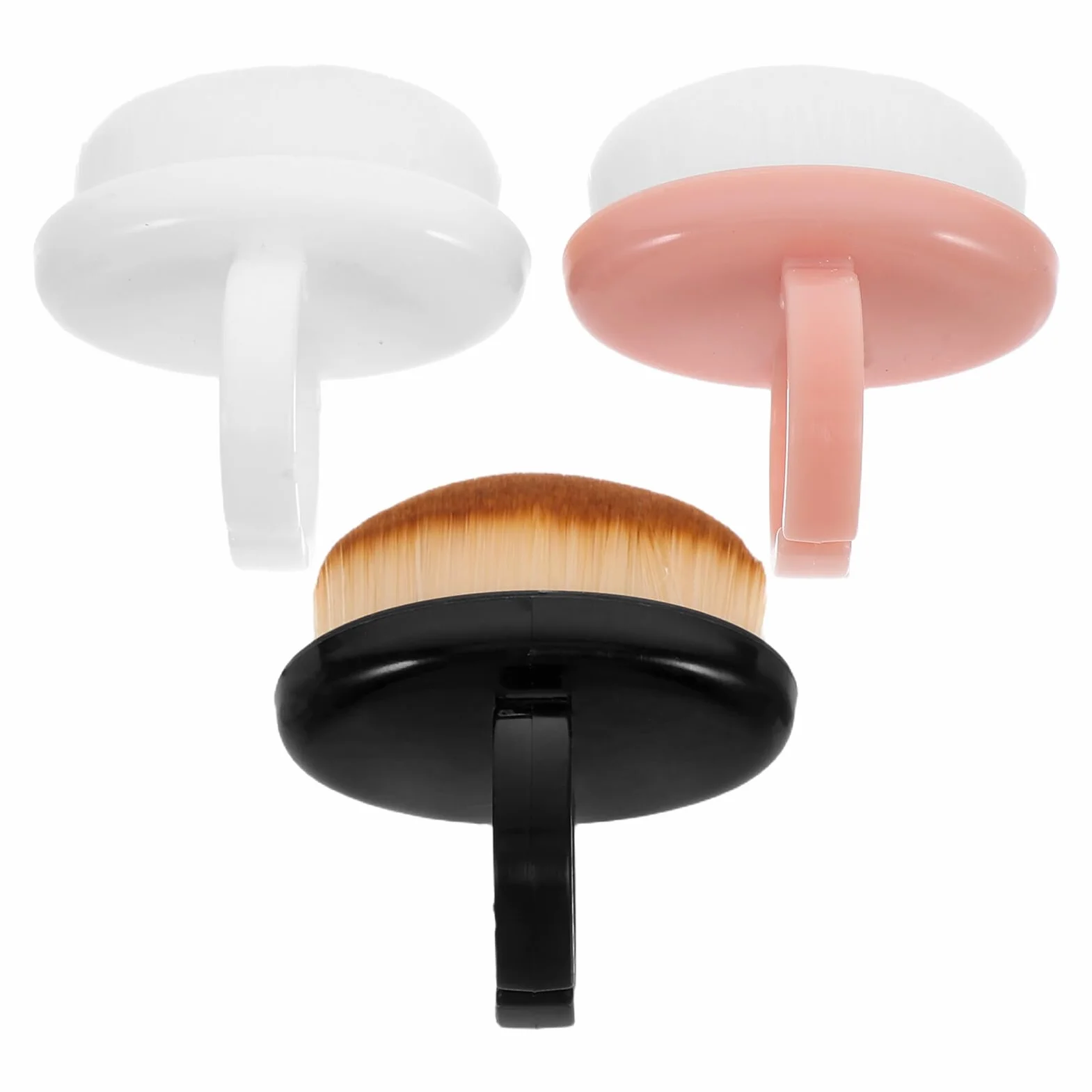 Brosse À Ongles Douce 3 Pièces Poils Souples Pinceaux Manucure Dépoussiérant Portable Nettoyage Soin