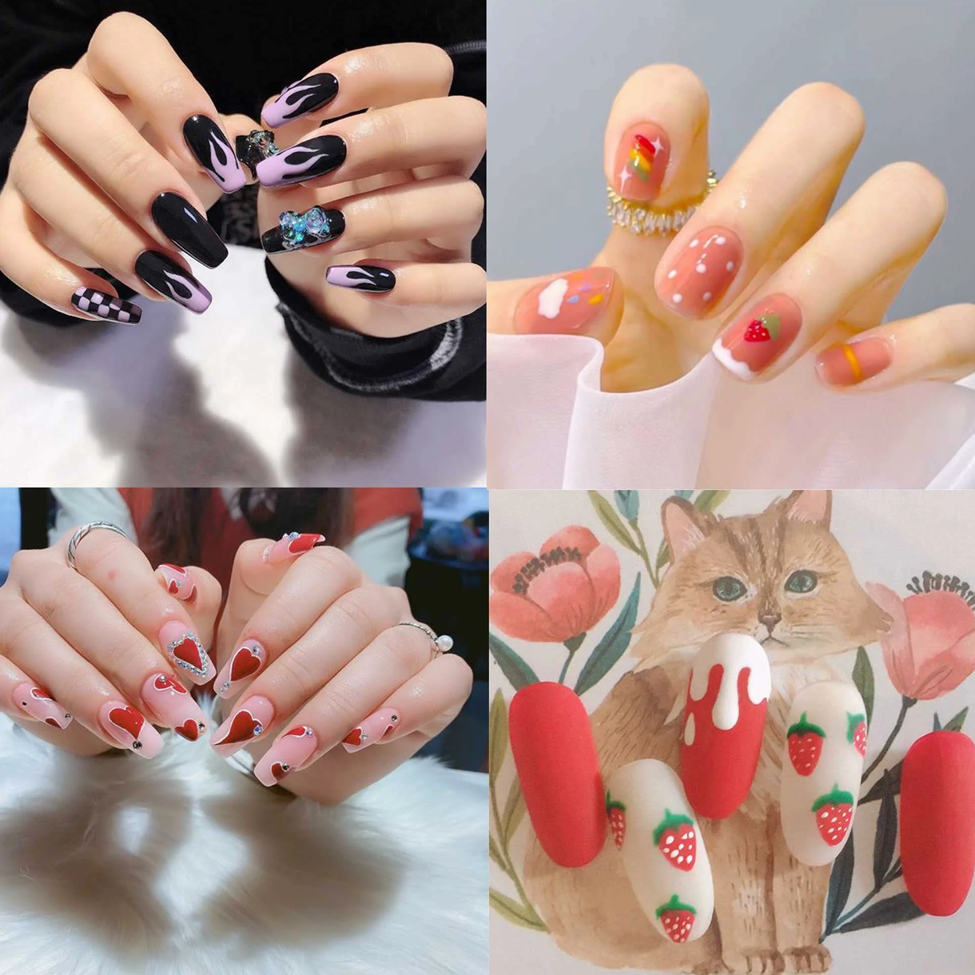 Kit de vernis à ongles gel peinture 3D noir UV LED 8g
