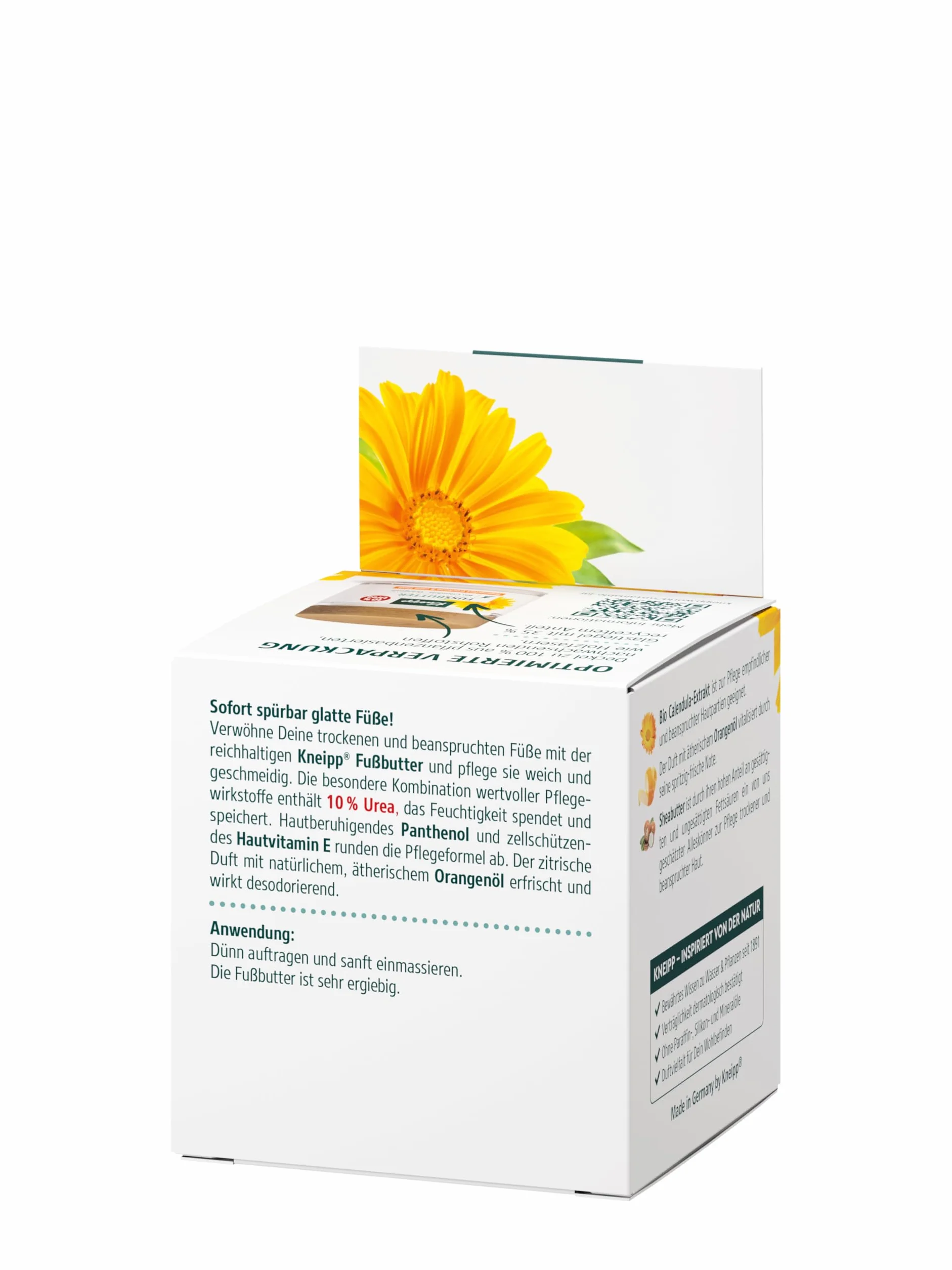 Kneipp Beurre de pied régénérant Calendula bio huile d'orange 100 ml