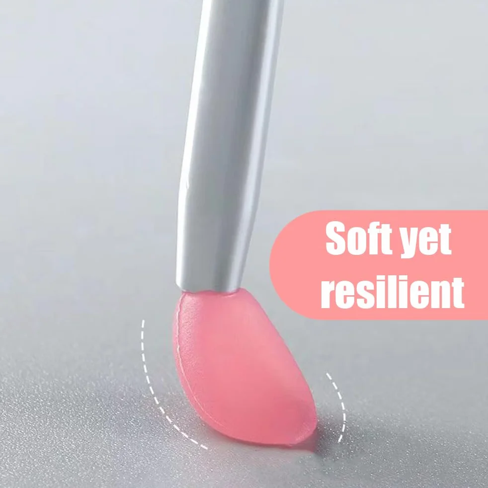 Pinceaux à lèvres en silicone ensemble 5 pièces avec couvercles exfoliants cosmétiques
