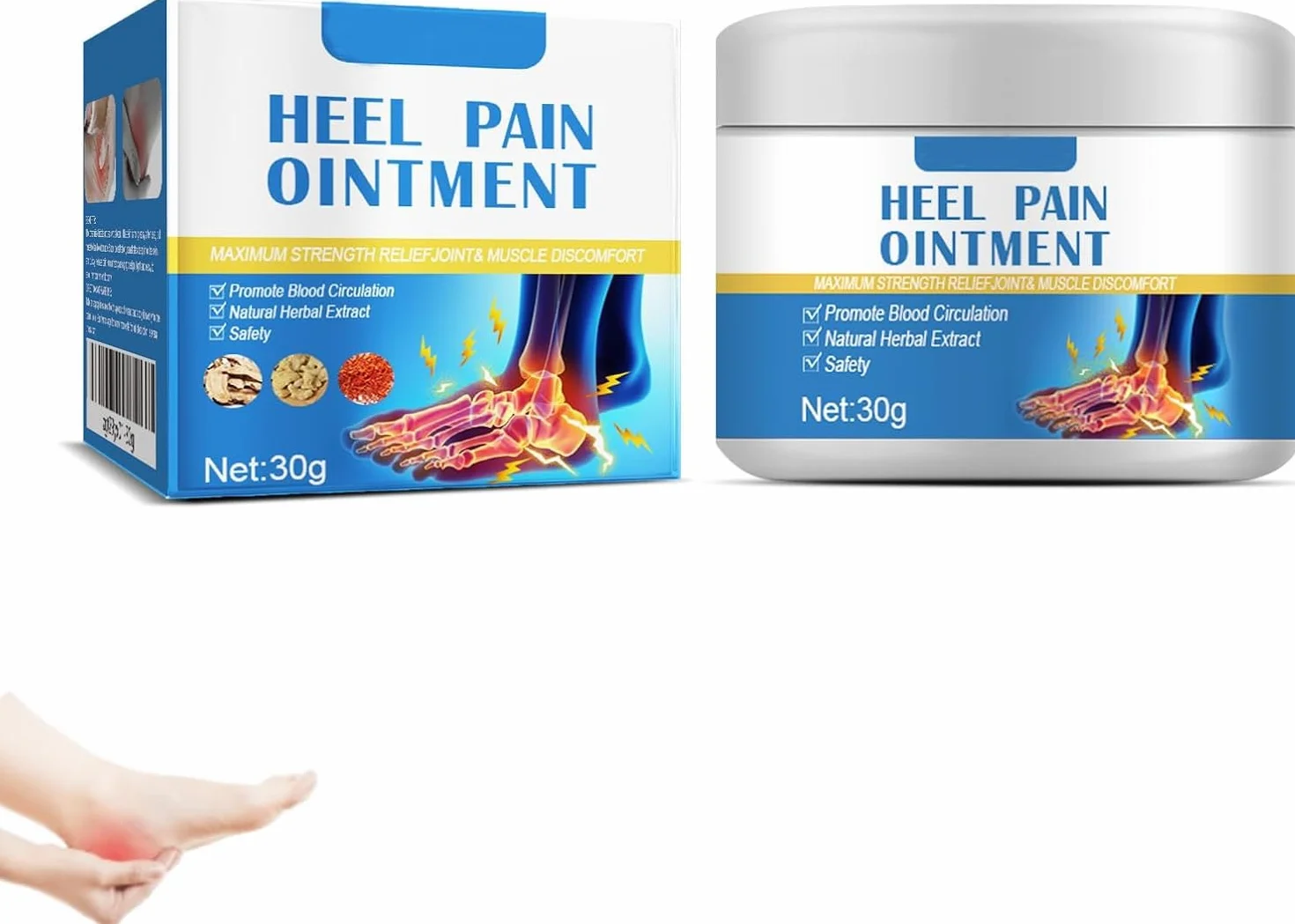 Crème Soulagement Douleur Pied, Pommade Apaisante Talons, Pieds, Douleurs Musculaires