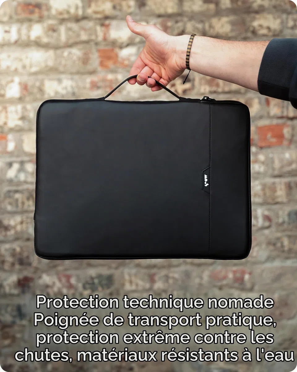 Mous - Housse MacBook Pro 14 Pouces avec Poignée Ultra-protectrice et résistante à l'eau