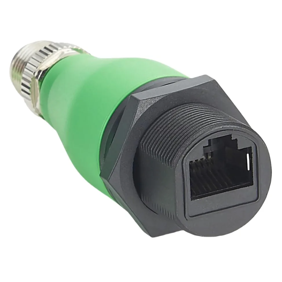 Adaptateur M12 X Code 8 broches vers RJ45 RJ45 Réseau Ethernet RJ45 Cat6 vers connecteur circulaire mâle M12 Connecteur circulaire IP67 Étanche Prise blindée Compatible Caméra industrielle GigE Vision