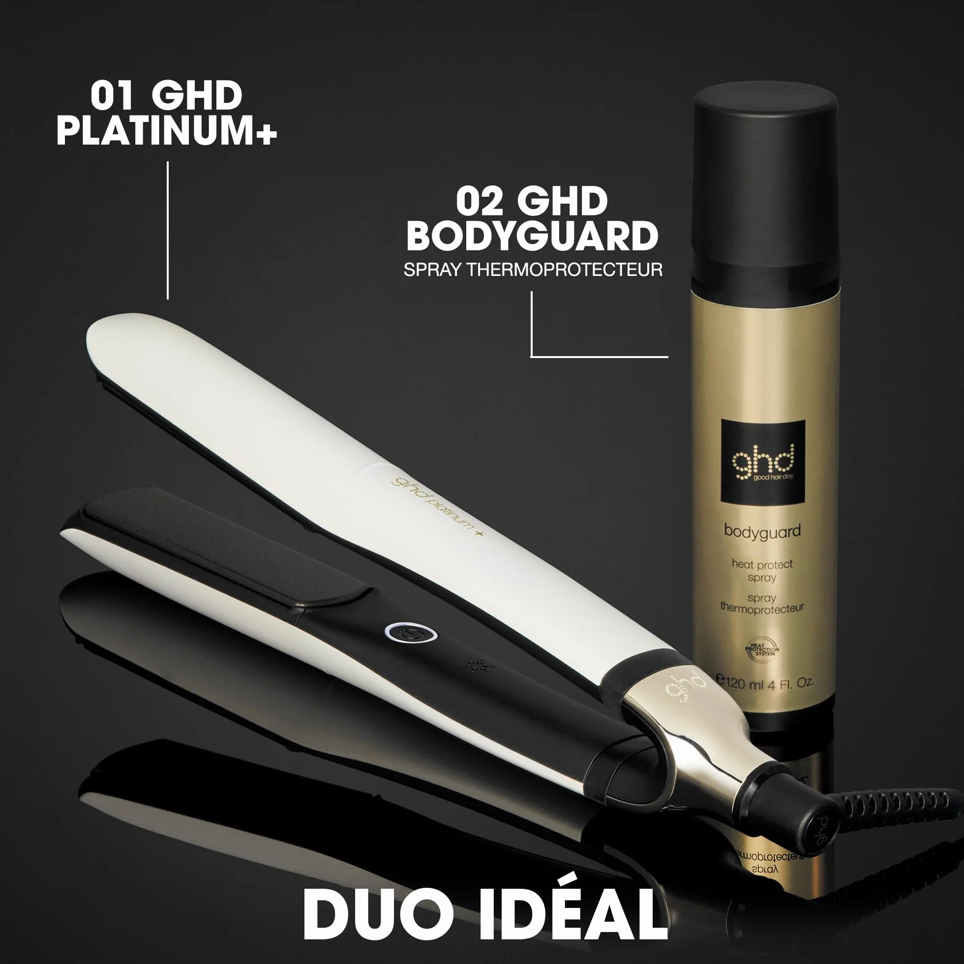 ghd Platinum+ Lisseur Cheveux Professionnel Fer à Lisser 75% Plus Brillants 70% Plus Forts Cheveux Colorés Abîmés