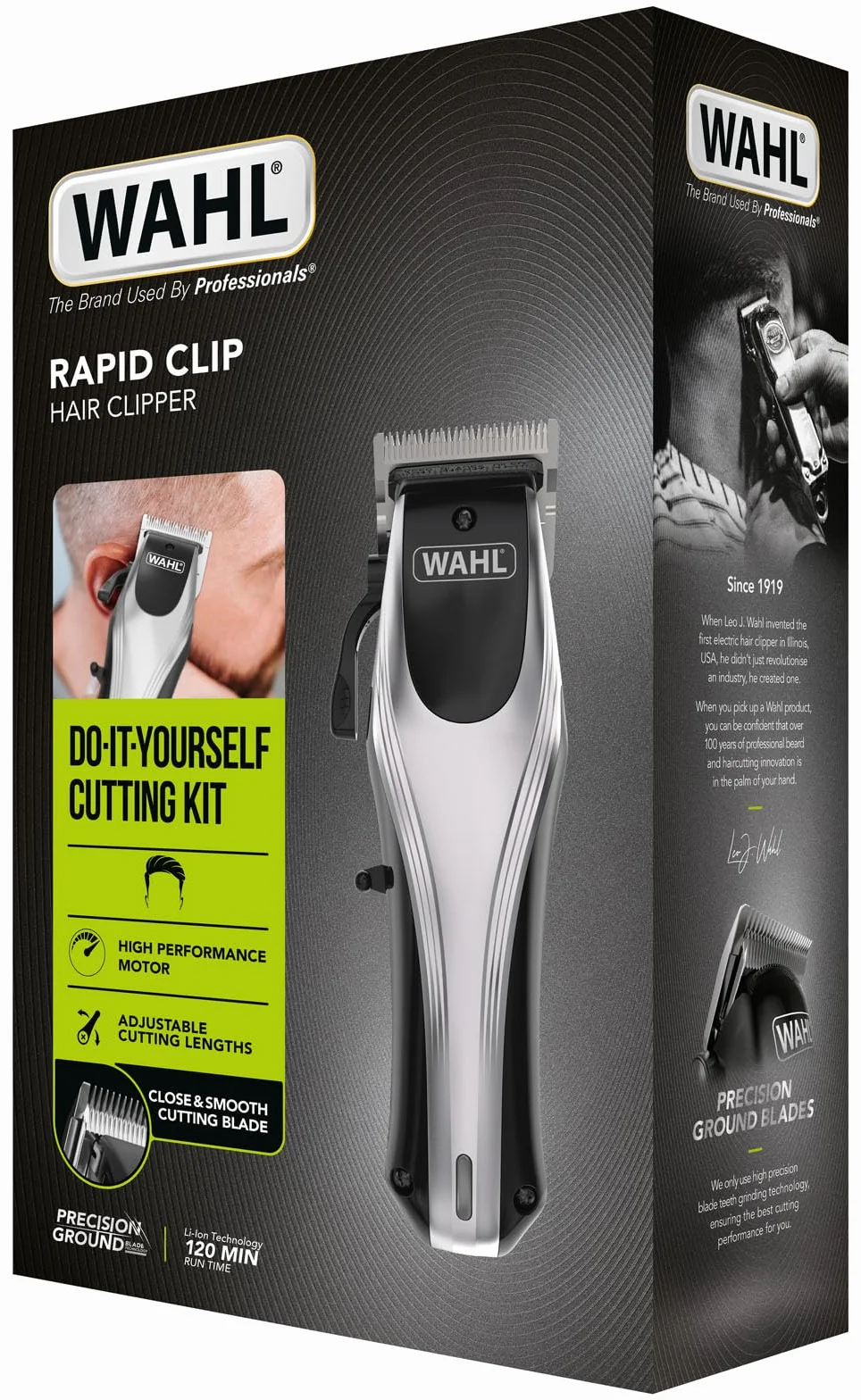 Wahl Rapid Clip Tondeuse Homme Rechargeable Lithium-Ion Sans Fil Professionnelle