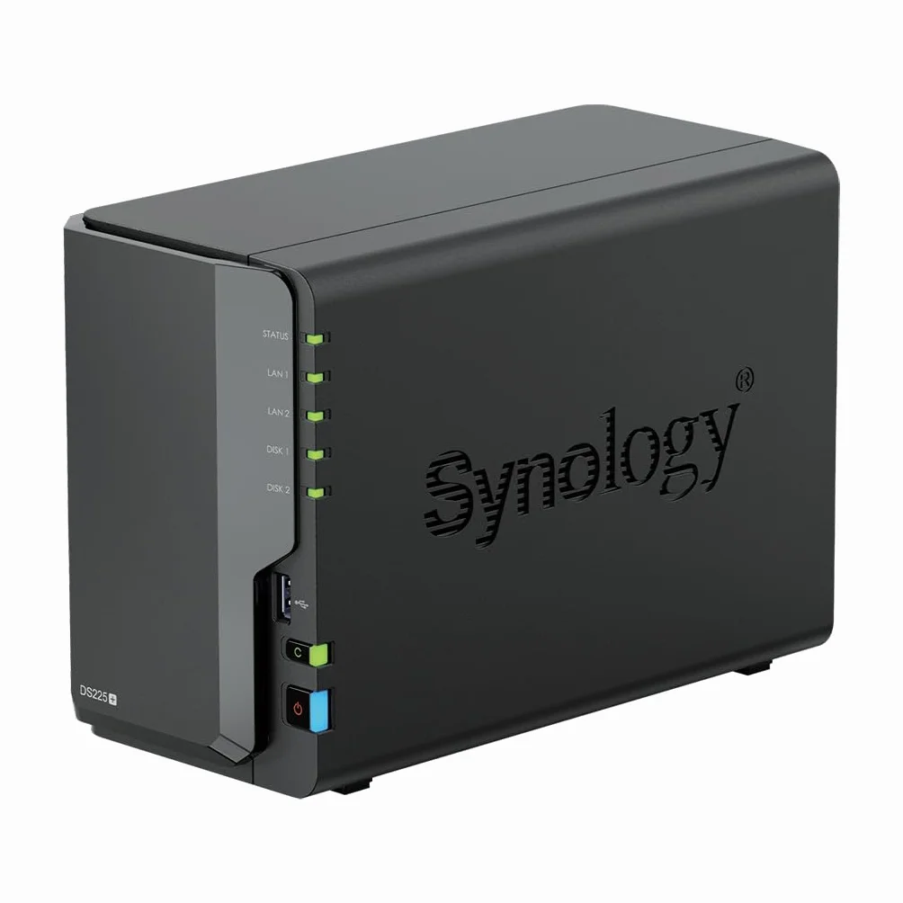 Synology DS225+ 2-Bay Plus Série NAS 20TB (2x10TB) Intel Celeron J4125 Quad-Core 2 Go DDR4 2,5 GbE LAN