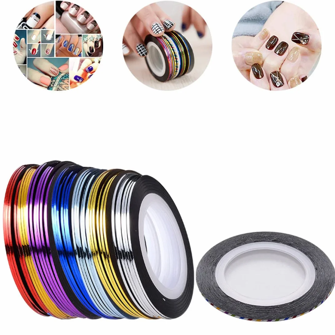 Yeory Tapis à rayures Nail Ligne de bande d'ongles