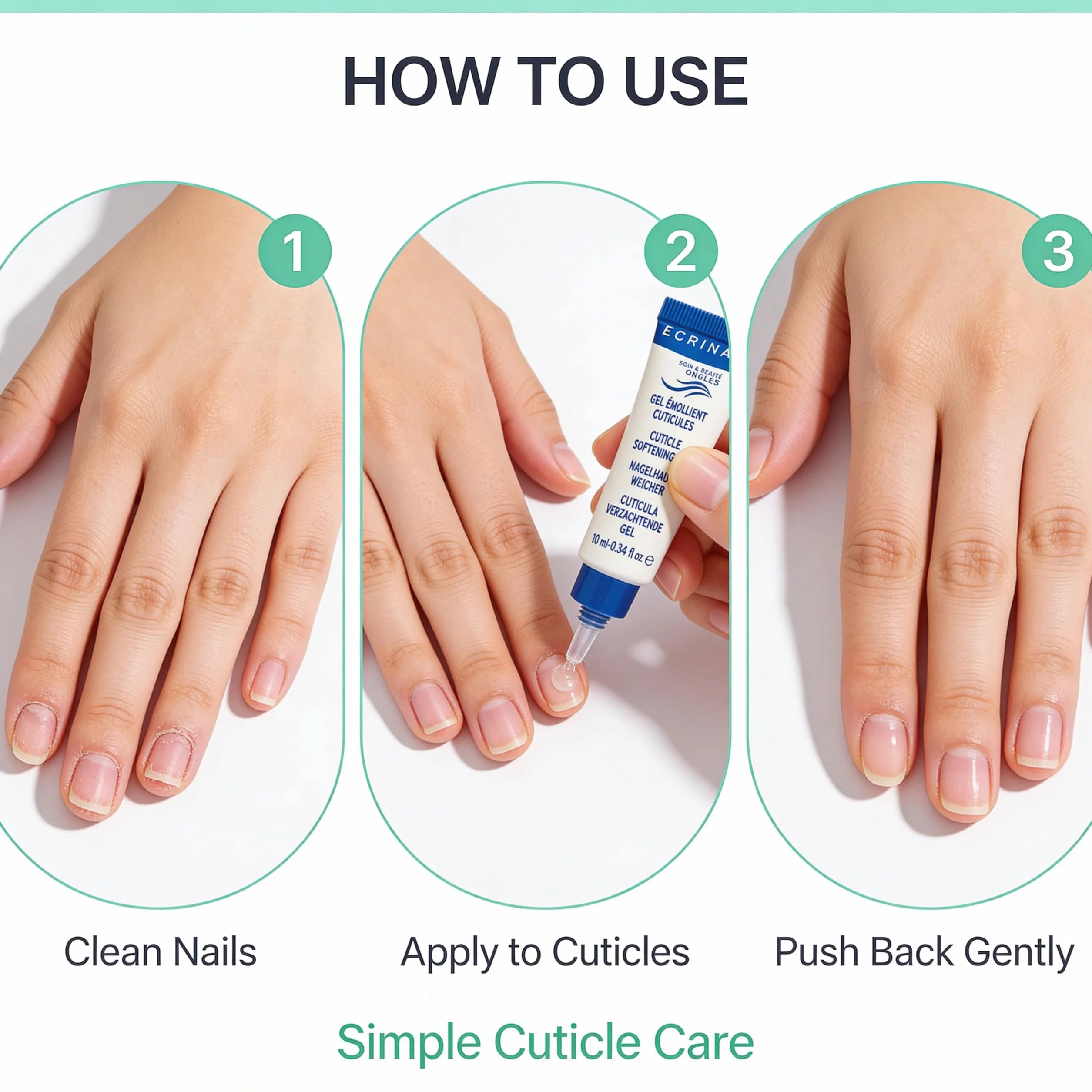 Ecrinal Gel Emollient Cuticules aux AHA 10ml