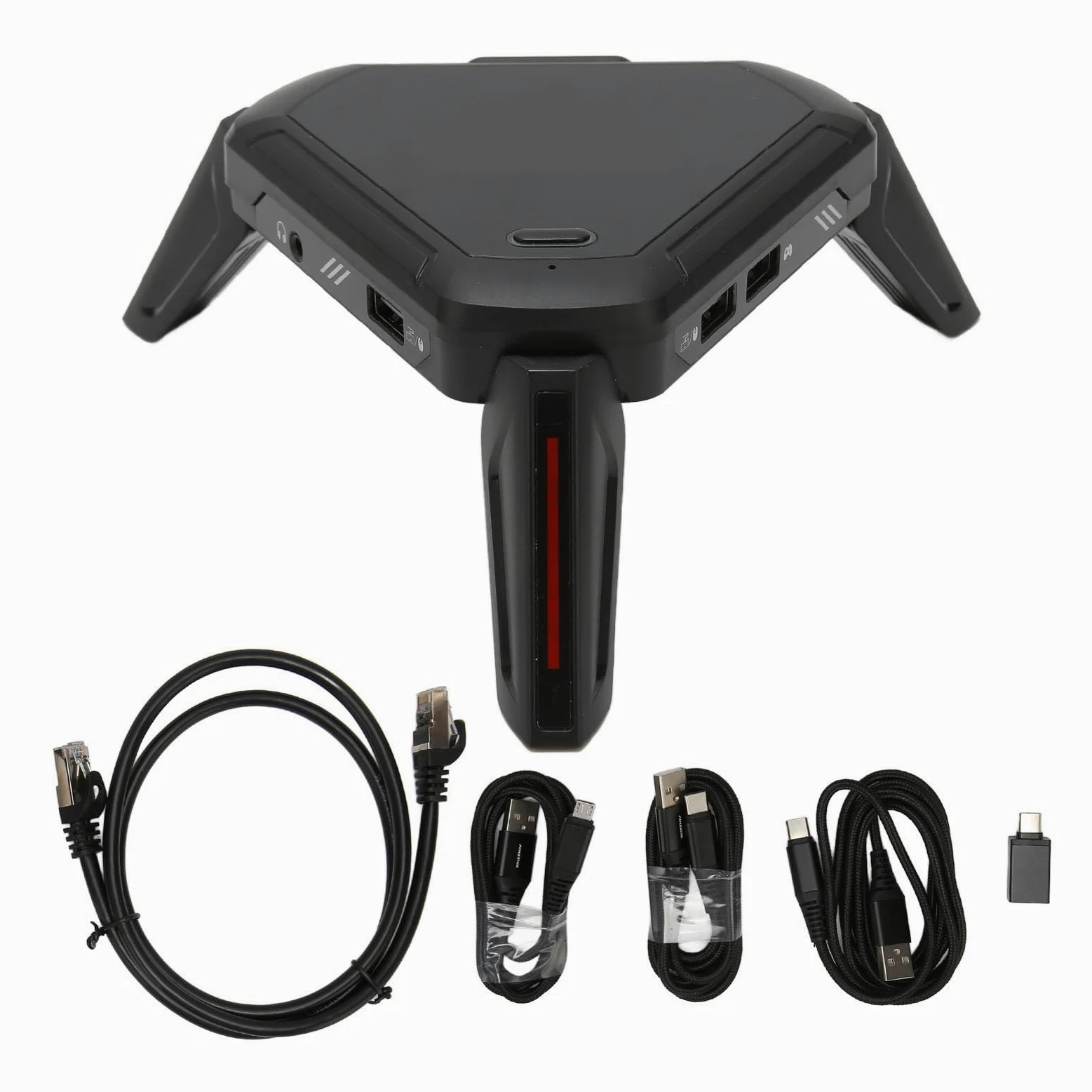 Jiawu Convertisseur de Souris de Clavier de Jeu, Convertisseur de Souris de Clavier ABS, Support Inférieur Pliable Précis, Paramètres Personnalisés Plug and Play pour Console de Jeu