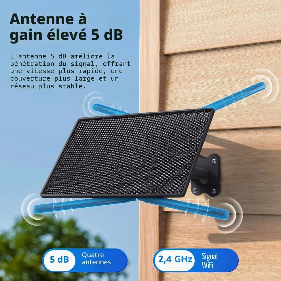 SHIWOJIA 20 W Routeur 4G LTE Solaire, Rallonge WiFi Externe, Box 4G avec Carte SIM, Plage WiFi 50M, IP66 étanche, autonomie prolongée 24/7, Batterie de 20100 mAh, 4 Antennes Externe, 2.4GHz Wi-FI