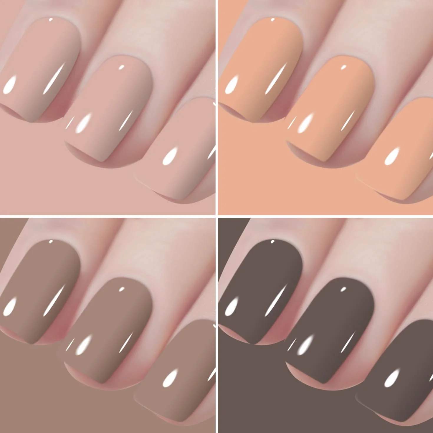 Vishine Vernis Gel Semi Permanent Lot 48 Flacons 45 Couleurs Base Top Coat Matte Top Coat UV LED Soak Off Nail Art 8ml