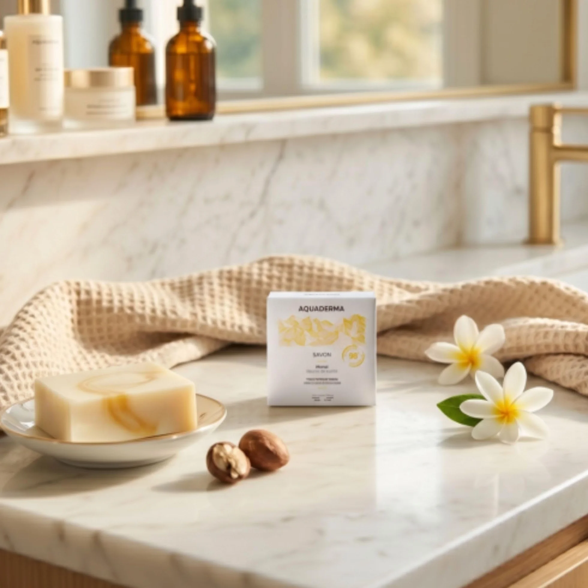 Savon Monoï 100 g – Savon Solide Parfumé – Nettoyage Doux Corps & Mains – Parfum Exotique