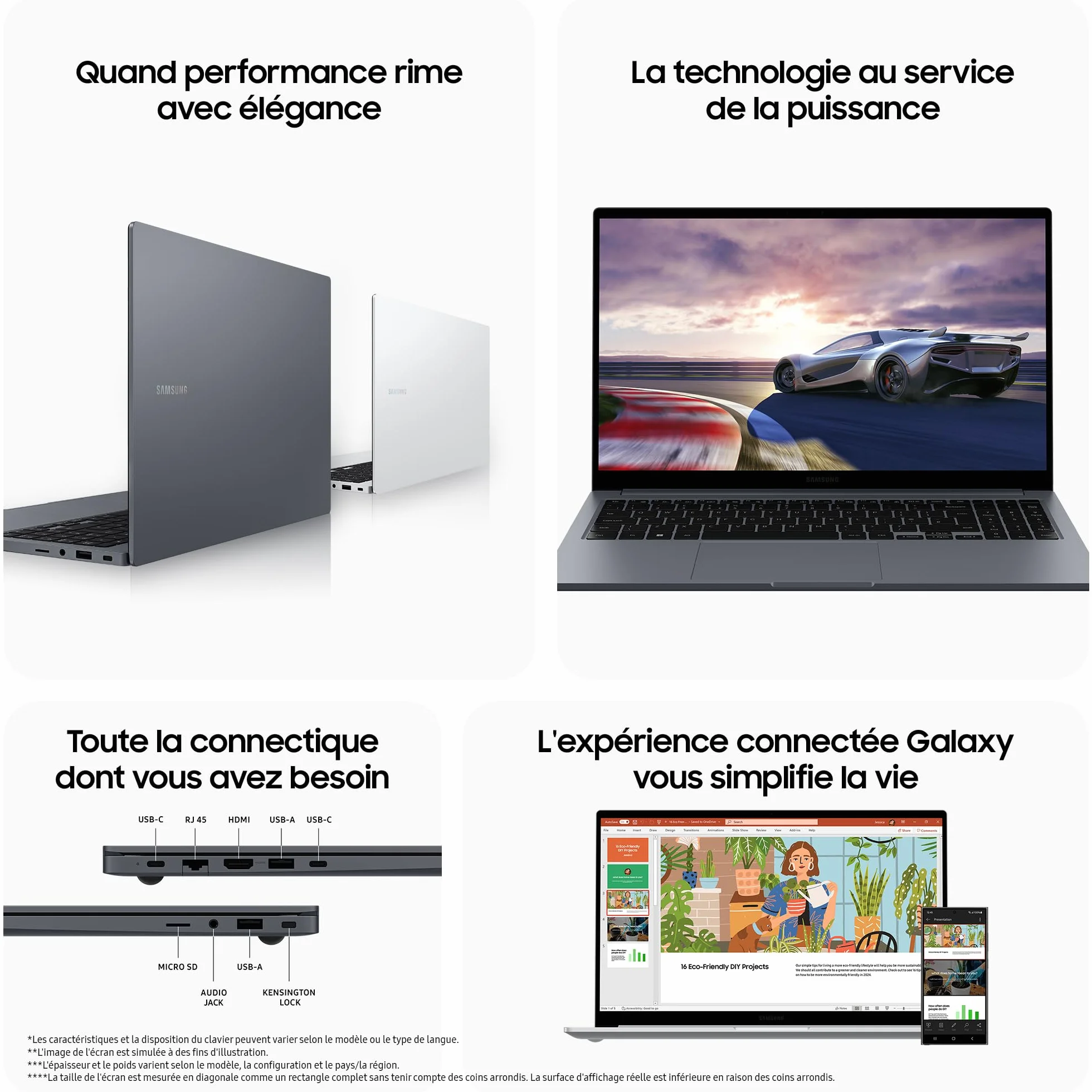 Samsung Galaxy Book4 15.6" Intel Core i5 8Go RAM 256Go SSD Clavier AZERTY Gris