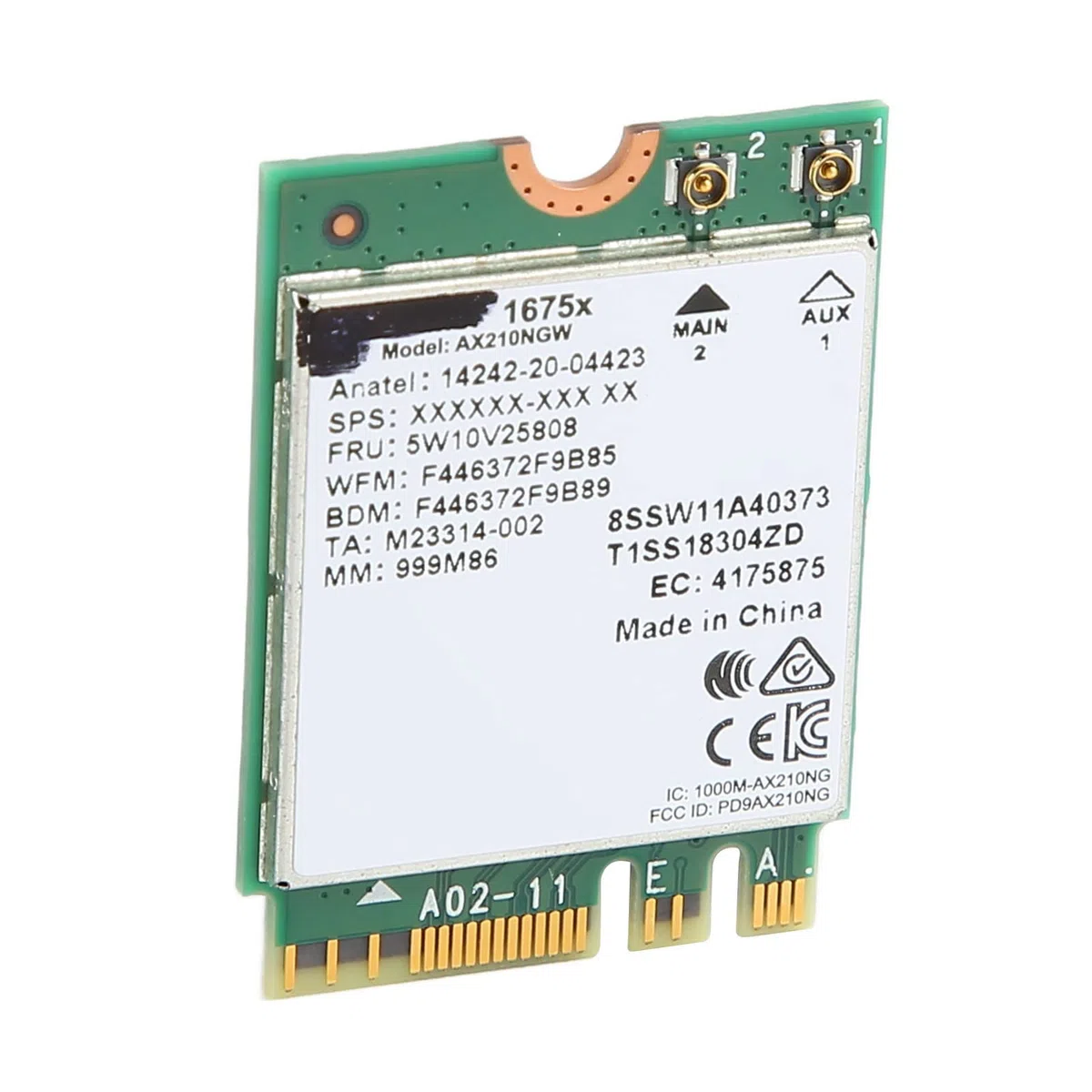 SIXRUN Carte WiFi 6E AX210NGW, Tri Bande 5374Mbps