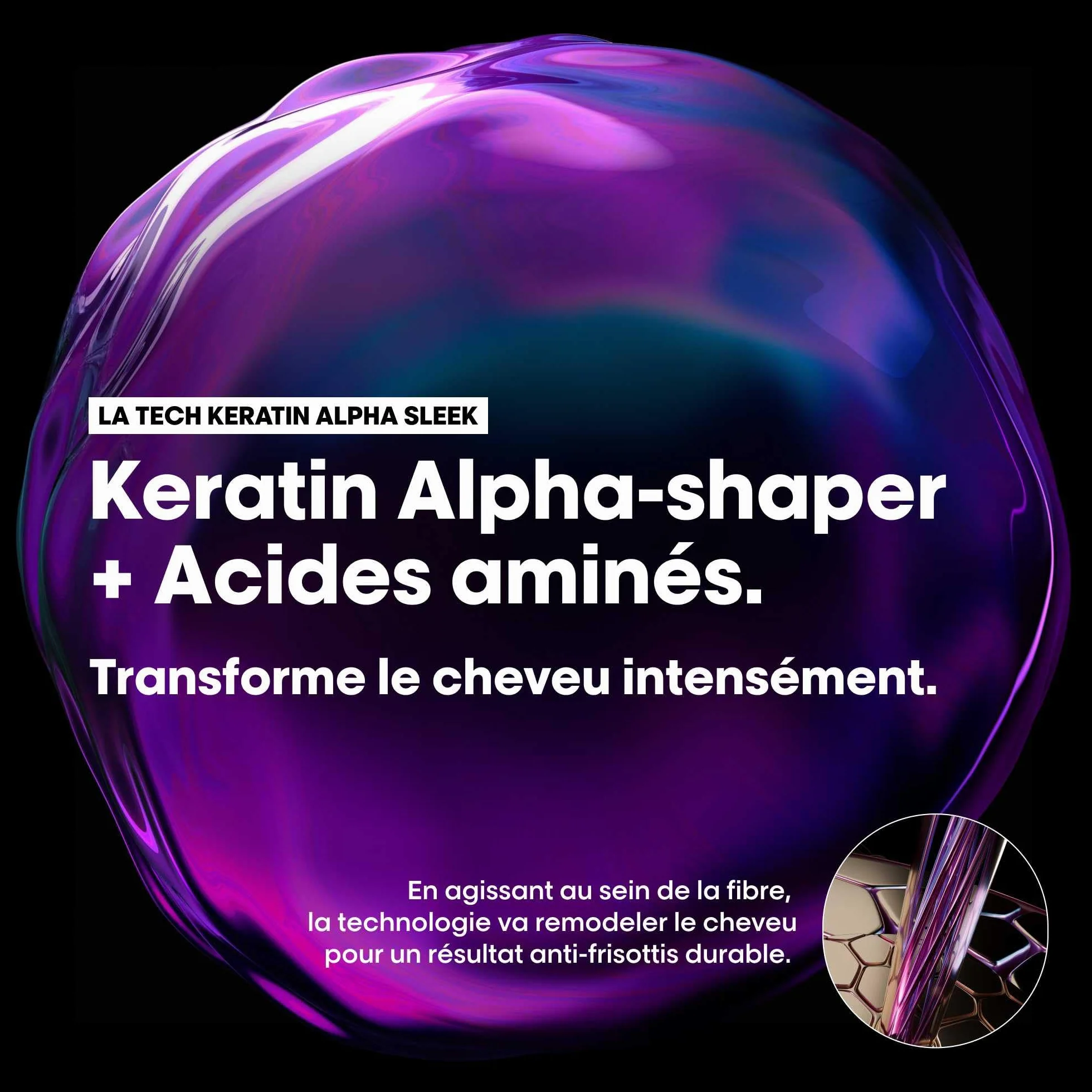 L'OREAL PROFESSIONNEL Soin Cheveux Lissant Keratin Alpha Sleek Anti-Frisottis 200 ml