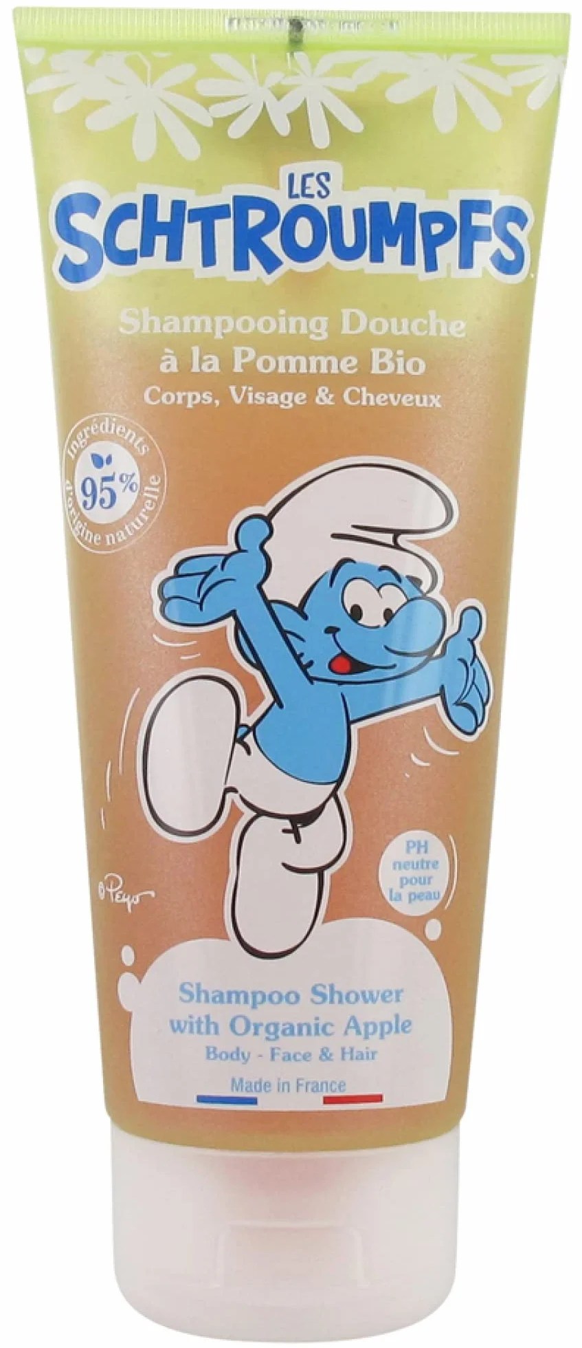 Le Comptoir du Bain Les Schtroumpfs Shampoing Douche à la Pomme Bio 200 ml