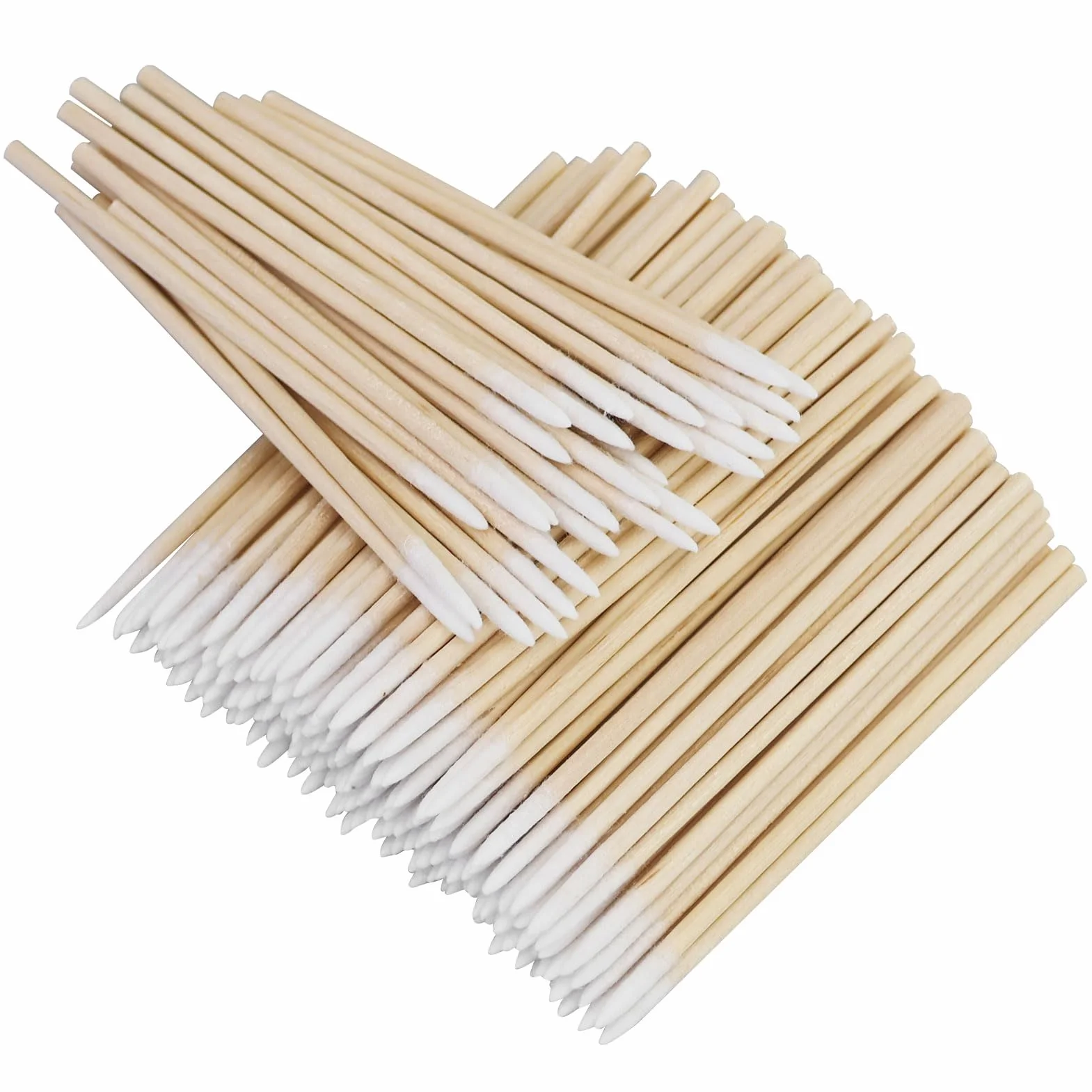 Cotons-tiges pointus en bois 7 cm pour tatouage sourcils beauté maquillage ongles bambou