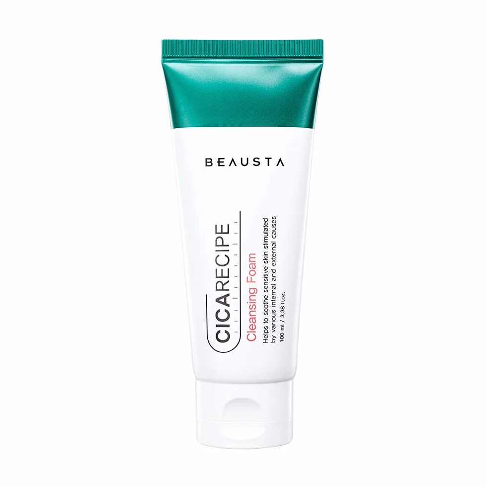 Beausta Cicarecipe Mousse Nettoyante Apaisante Centella Asiatica Peaux Sèches Sensibles 100 ml