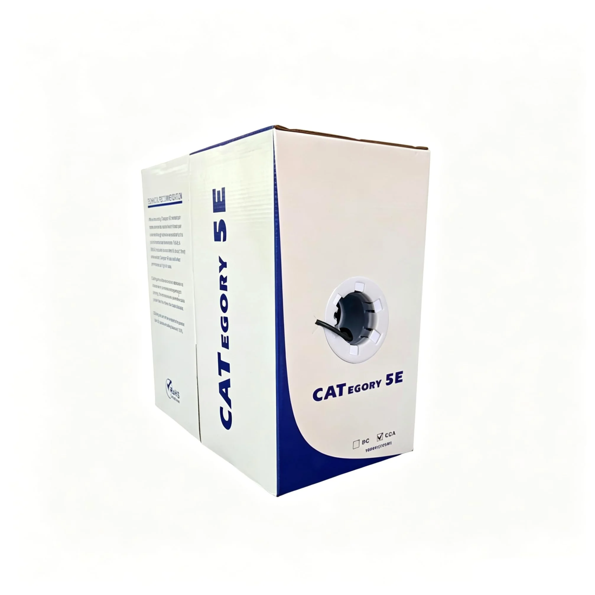 Real HD Câble Ethernet CAT5e 24 AWG CCA UTP non blindé pour réseau LAN en vrac facile à tirer - 305 m - Pour routeur, modem, PC, ordinateur portable, console de jeu, Smart TV, maison, bureau