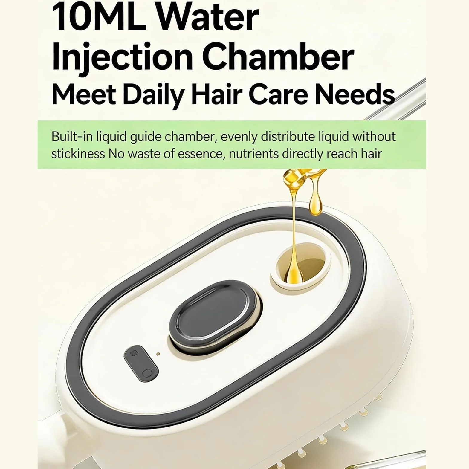 Brosse Vapeur Électrique 2 En 1 Lisseur Rechargeable Anti-frisottis Peigne Massage Rétractable