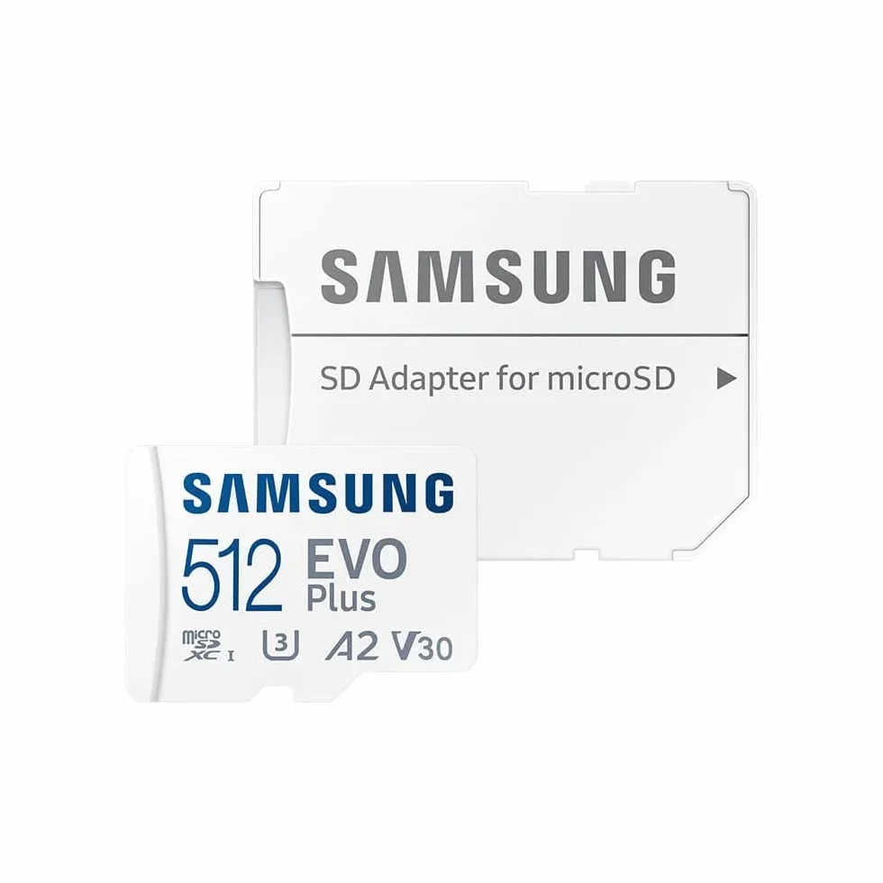 Samsung Carte Mémoire Micro SD Evo Plus 512 Go Classe 10 Adaptateur SD 160 Mo/s MB-MC512SA/EU