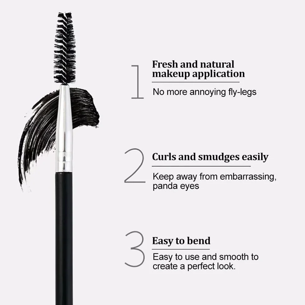 Lot de 4 brosses à cils peigne portable pour extension de cils et levage des sourcils réutilisable