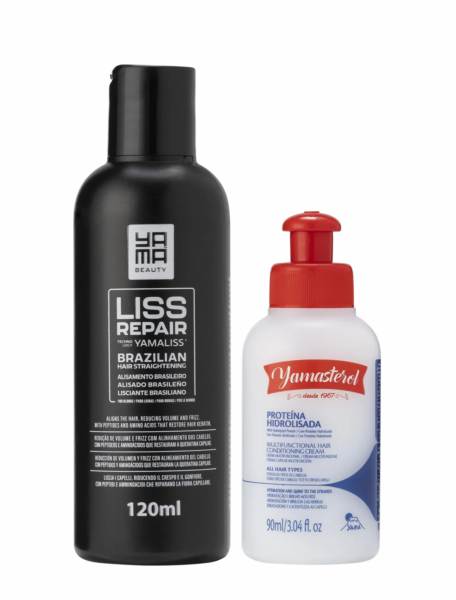 Yama Yamaliss LISS REPAIR KIT Lissage brésilien à la kératine 120 ml + 90 g pour cheveux clairs