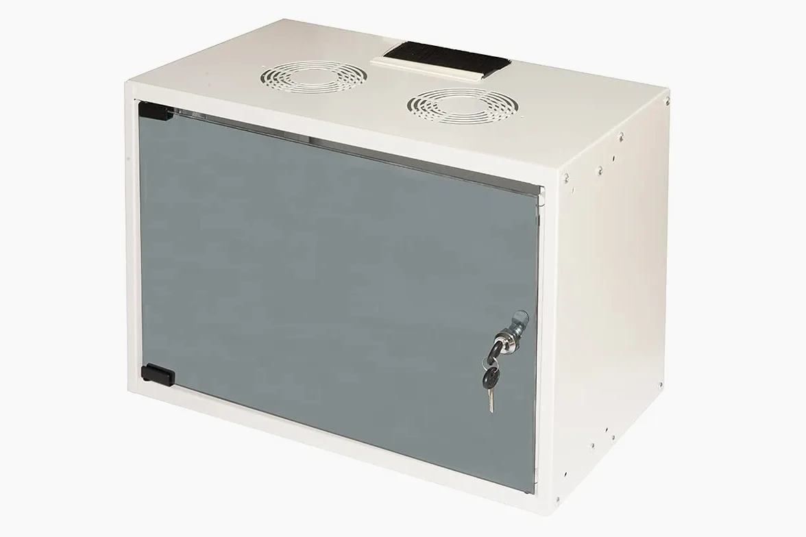 Link LK1907U30E Armoire Rack 19" DISSEMBLÉ 6 UNITÉ Mur pour RÉSEAUX (A) 370 X (L) 540 X (P) 300 mm, Gris, Porte Verre