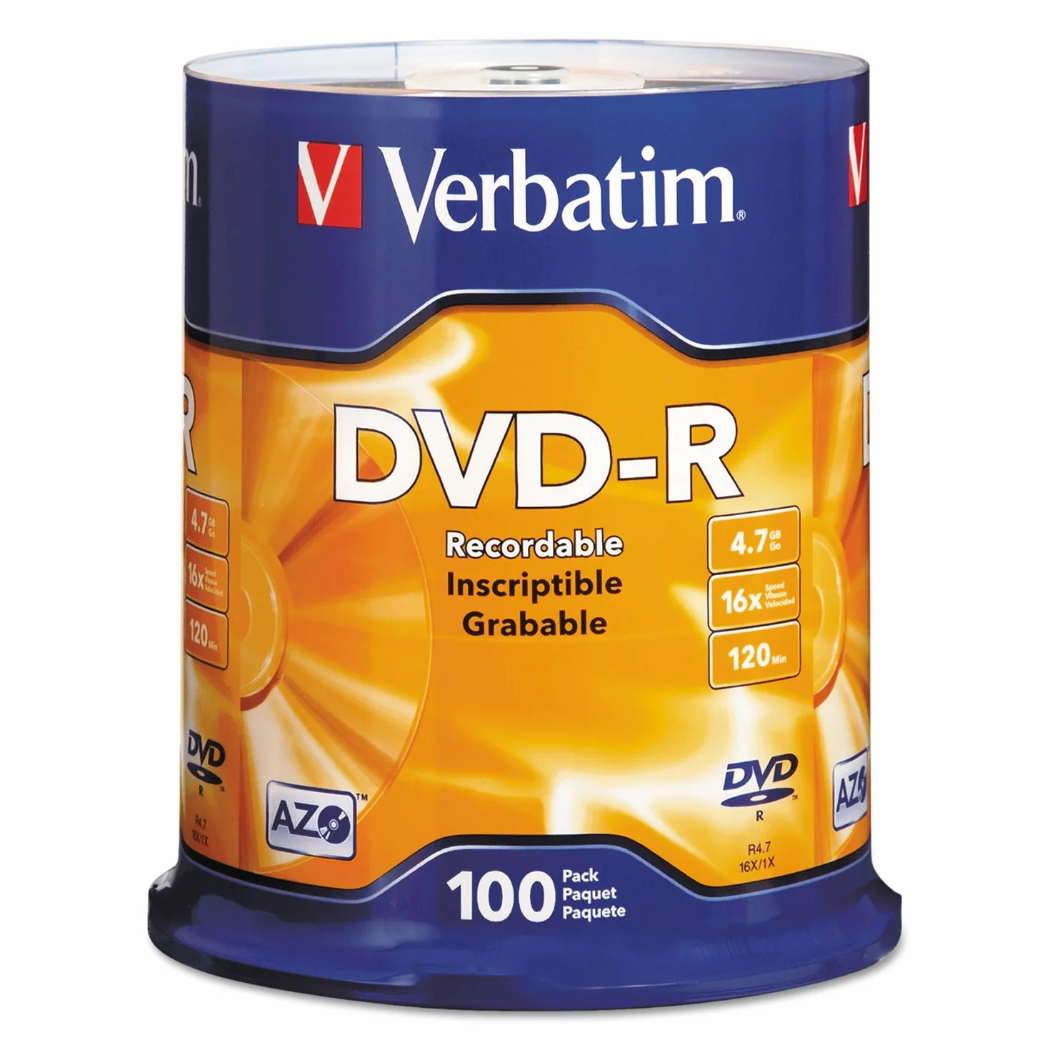 Verbatim DVD-R 4.7 Go 16x 100pk Spindle