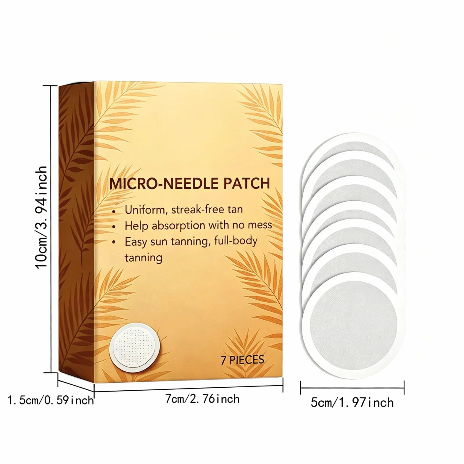 Sun-Free Lot de 35 patchs bronzants à micro-aiguilles Seless pour teint uniforme et éclat naturel