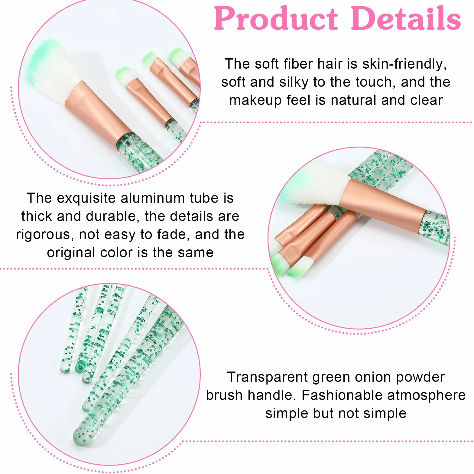 Lot de 20 pinceaux de maquillage en cristal pailleté pour correcteur, fard à paupières, eyeliner et fond de teint