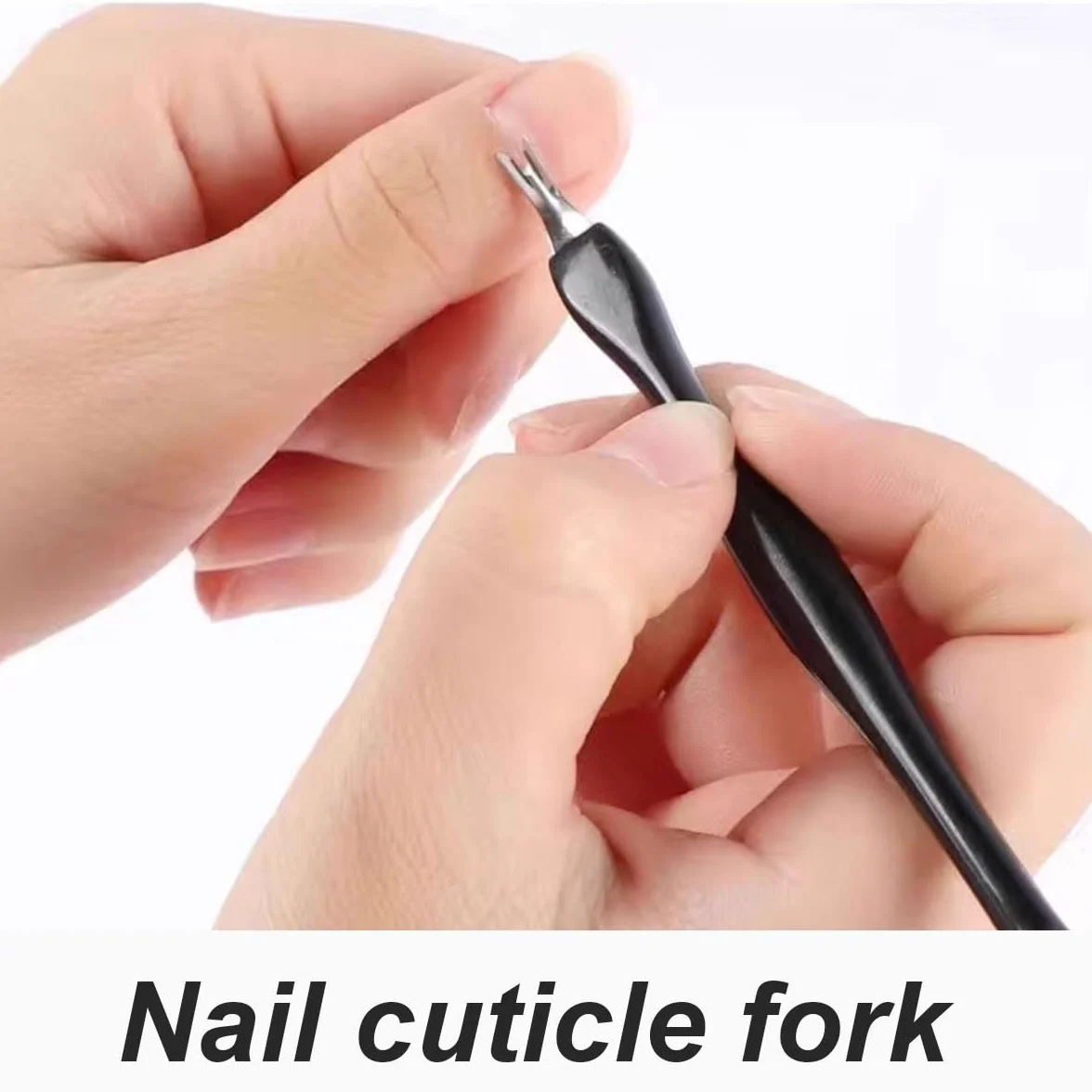 Cuticule à Ongles Fourches 6 Pcs Double Tête Pousseurs Cuticulaires Nail Art Manucure Pédicure