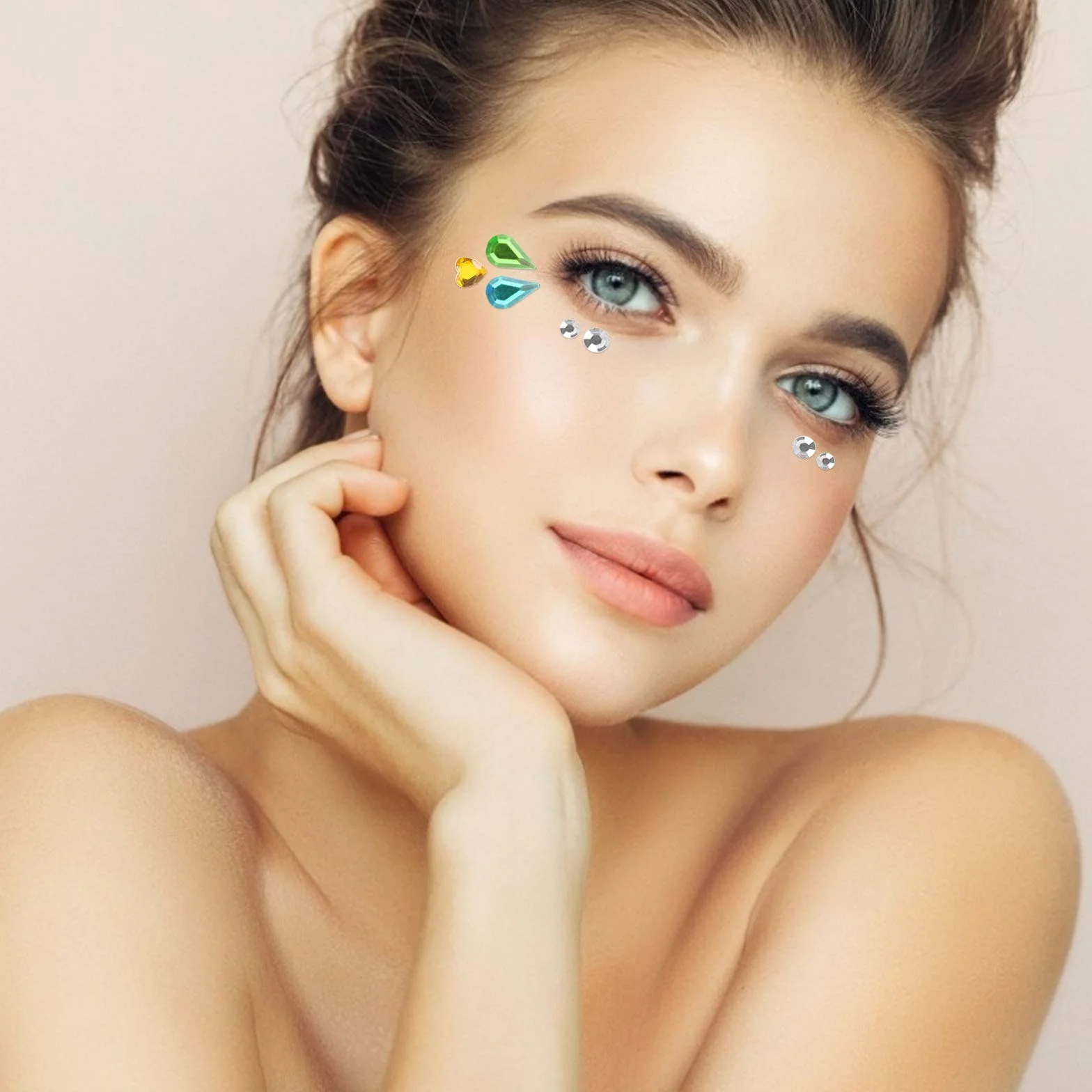 Autocollants Gem Strass Autocollants Auto-Adhésif Bling Bijoux Scintillantes Pierres Précieuses Pour DIY Artisanat Nail Body Maquillage Festival 1200 PCS