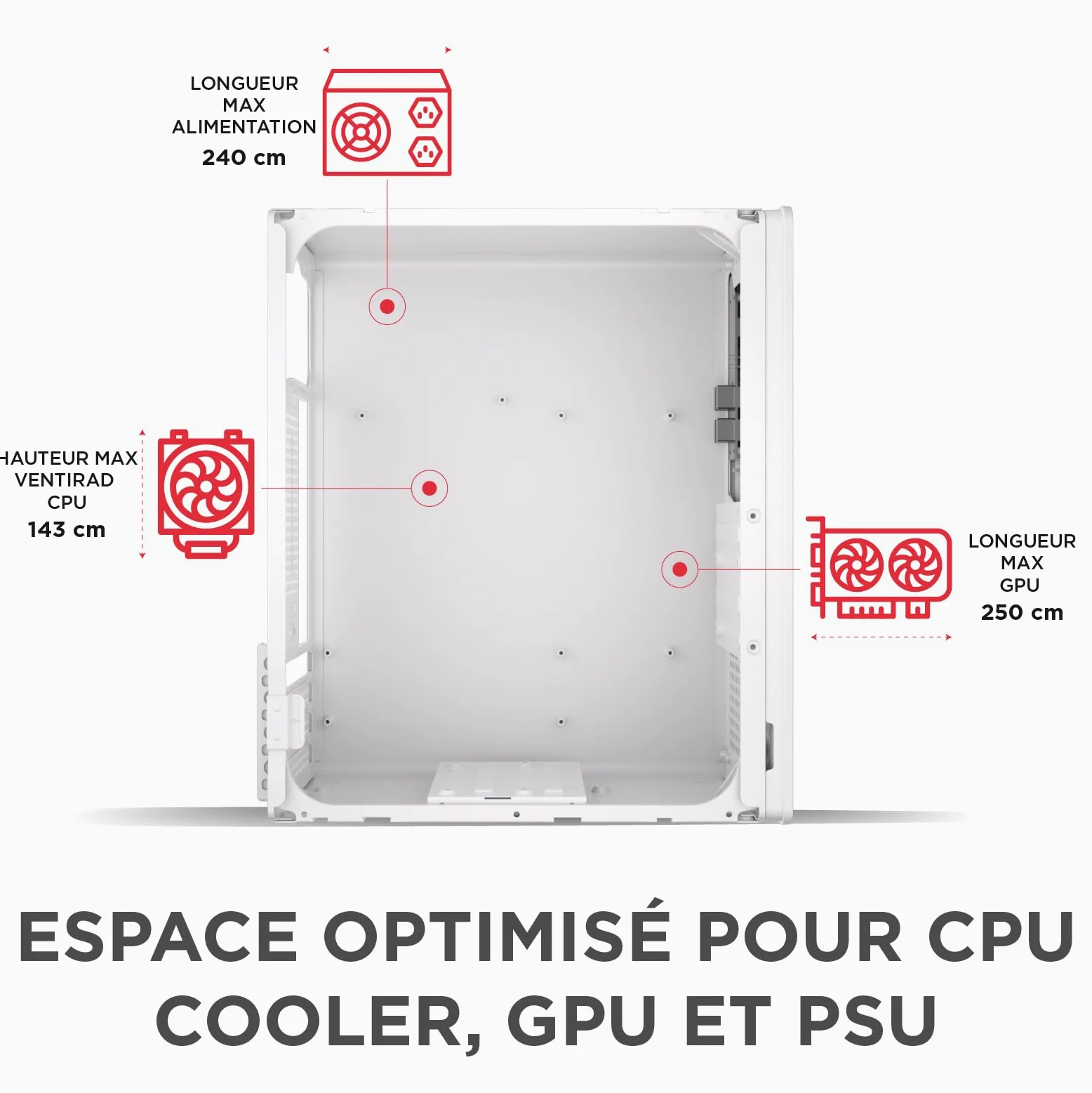 Nuwo Quartz QH300 | Boîtier PC Compact Micro-ATX sans Bloc d'alimentation | Compatible avec MicroATX et Mini-ITX | Refroidissement réseau Frontal | USB 3.0 et Type-C, Blanc
