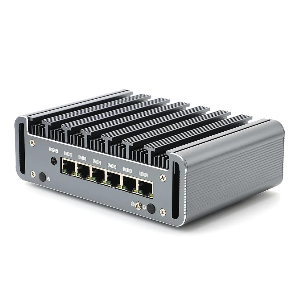 Firewall Hardware, PFSense, Mikrotik, OPNsense, VPN, Network Security Appliance, Router PC, I3 8130U, RS36, 6 x I211 Gigabit Nics, 4 x USB3.0, COM, HDMI, Fanless, 0 RAM, 0 Storage, Barebone No System