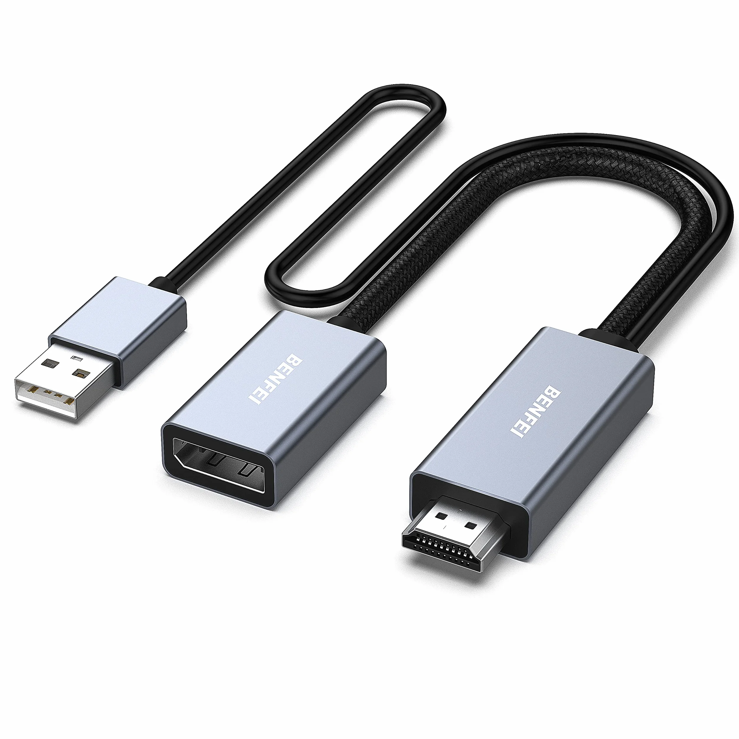 BENFEI Adaptateur HDMI vers DisplayPort 4K@60Hz 2K@144Hz 1080P@165Hz