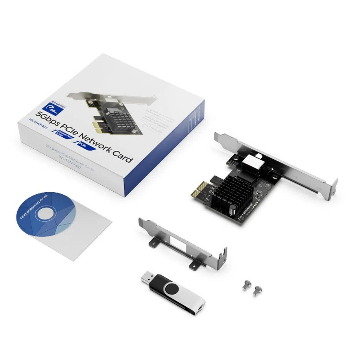 Carte d ' extension Ethernet NWP003, adaptateur LAN PCIe RJ45 5Gbps