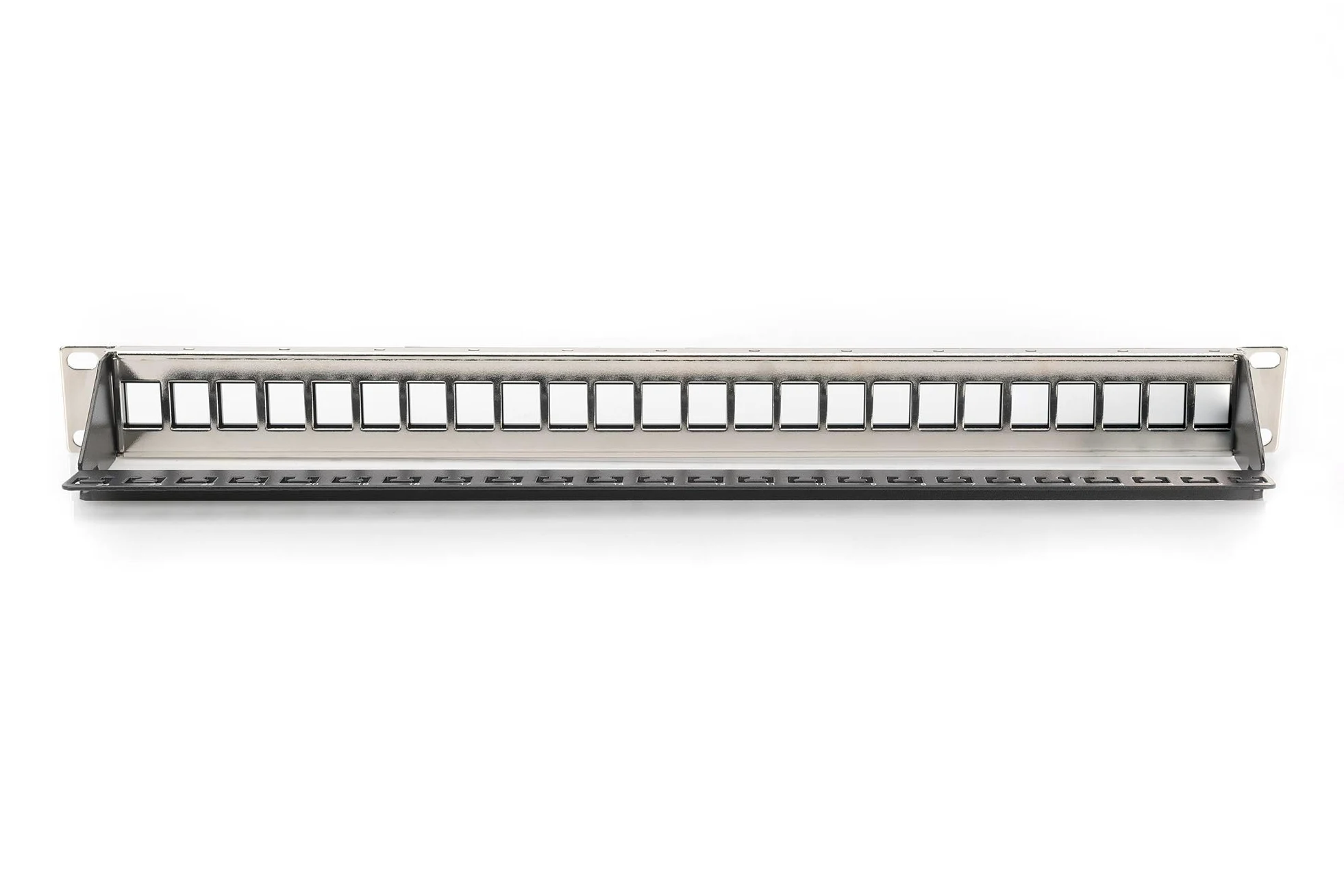 DIGITUS Set: Panneau de Brassage - Modulaire - 19 Pouces - 24 Ports - Blindé - Montage en Rack 1U - Noir - avec 12x Module Keystone Cat6A