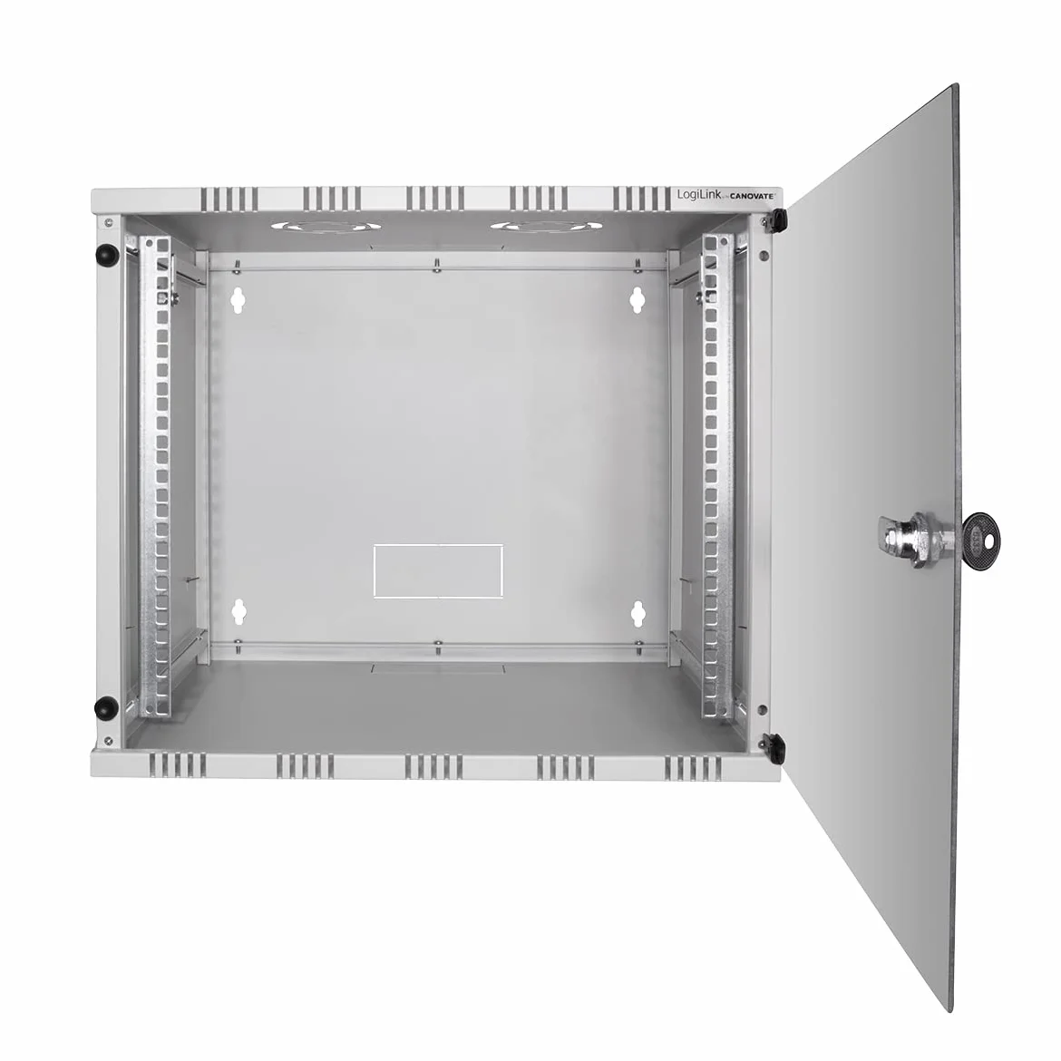 LogiLink W09A40G Rack monté sur le mur 9U 50kg Blanc étagère - Étagères (50 kg, Rack monté sur le mur, 9U, Blanc, 48,3 cm (19"), Acier)