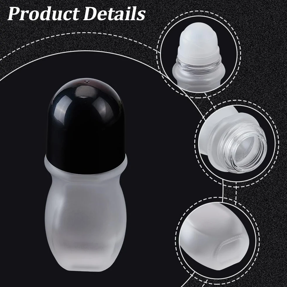 GORGECRAFT 2 Flacon Roller en Verre Dépoli 30 ML Vide Réutilisable pour Huiles Essentielles
