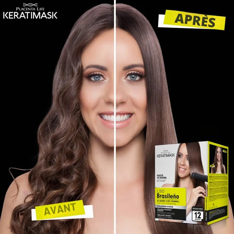 Kit de lissage brésilien Keratimask Be Natural, lot de 3 x 380 g