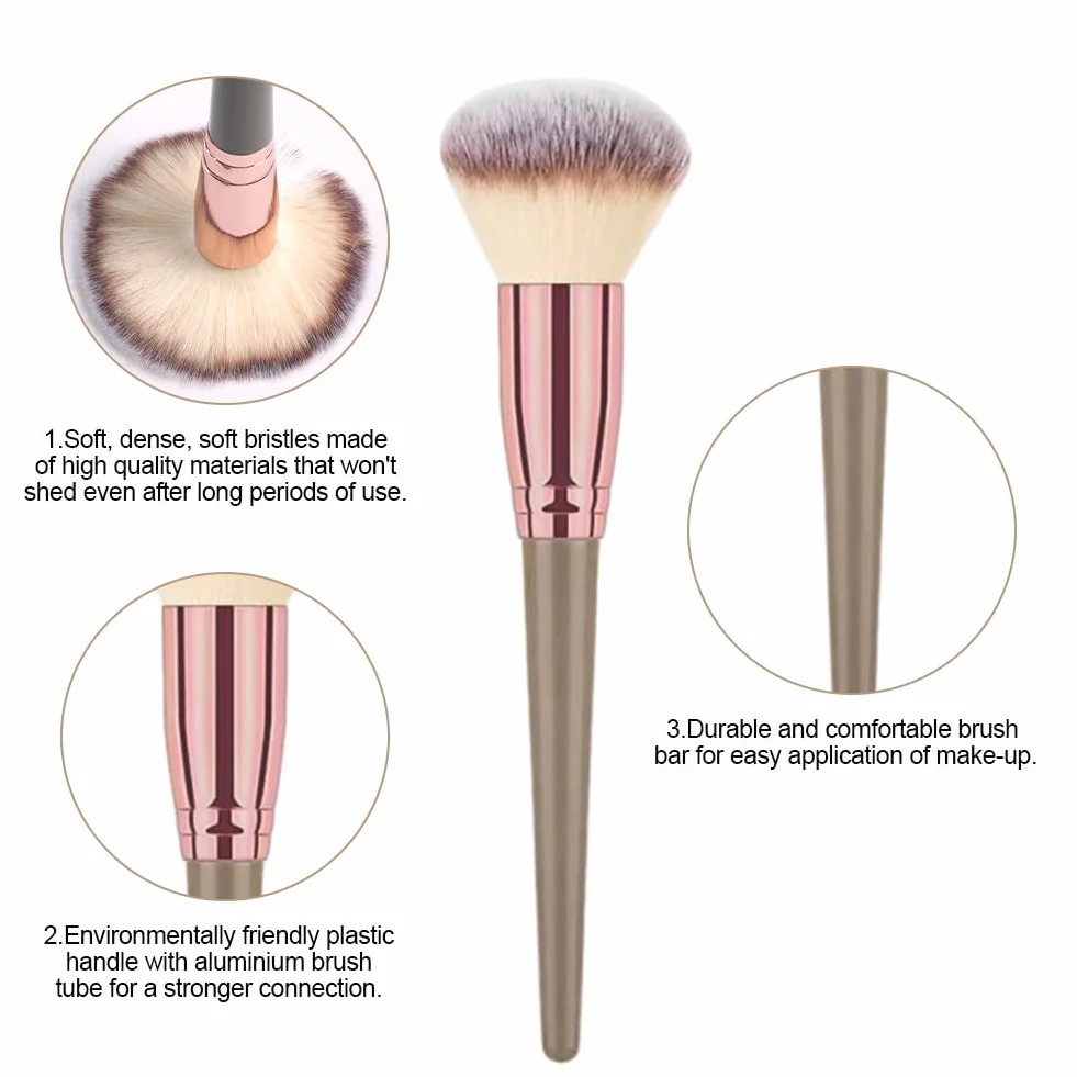 Vicloon Ensemble de pinceaux cosmétiques 15 Pièces Professionnels Set Synthétiques