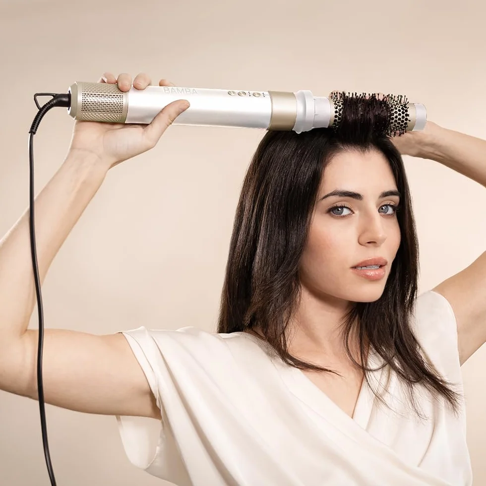Cecotec Brosse Soufflante CeramicCare AirGlisse Champagne 1400W Technologie Coanda 3 Vitesses 3 Températures Contrôle Intelligent de la Chaleur